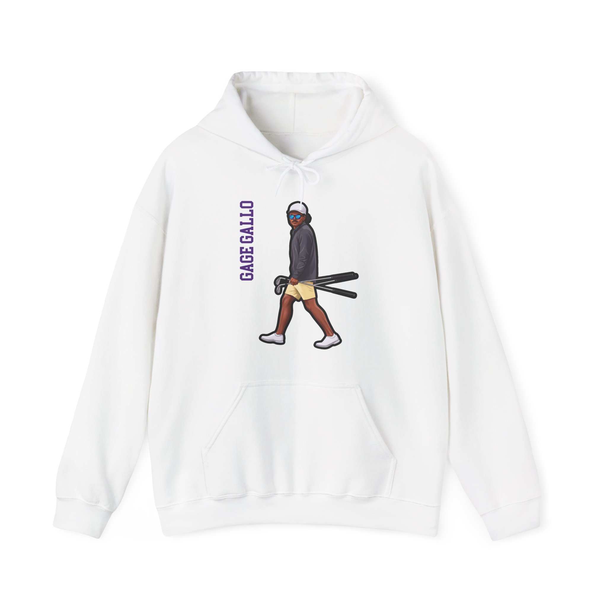 Hoodie — character_name_vertical in White
