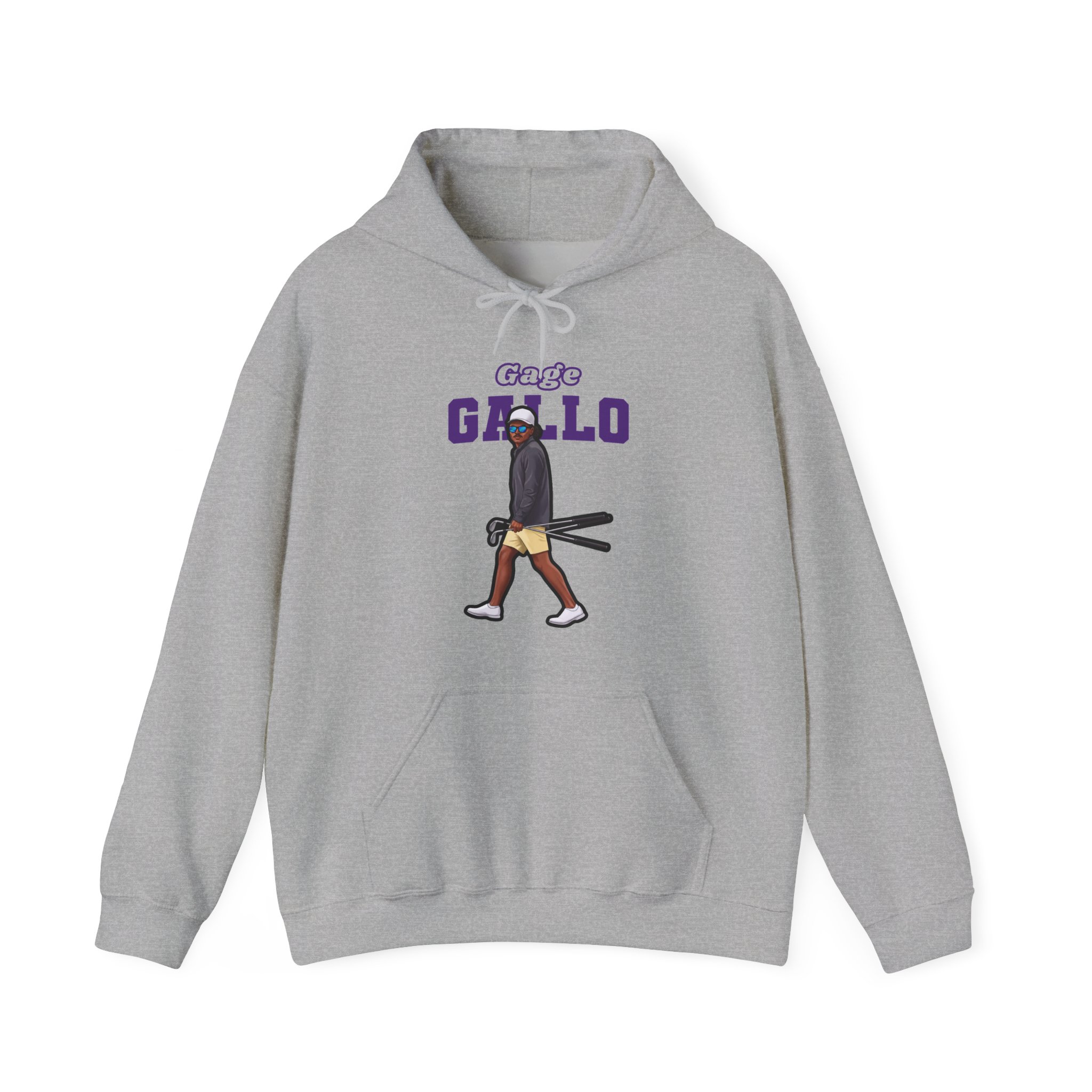Hoodie — character_name_arch in Grey