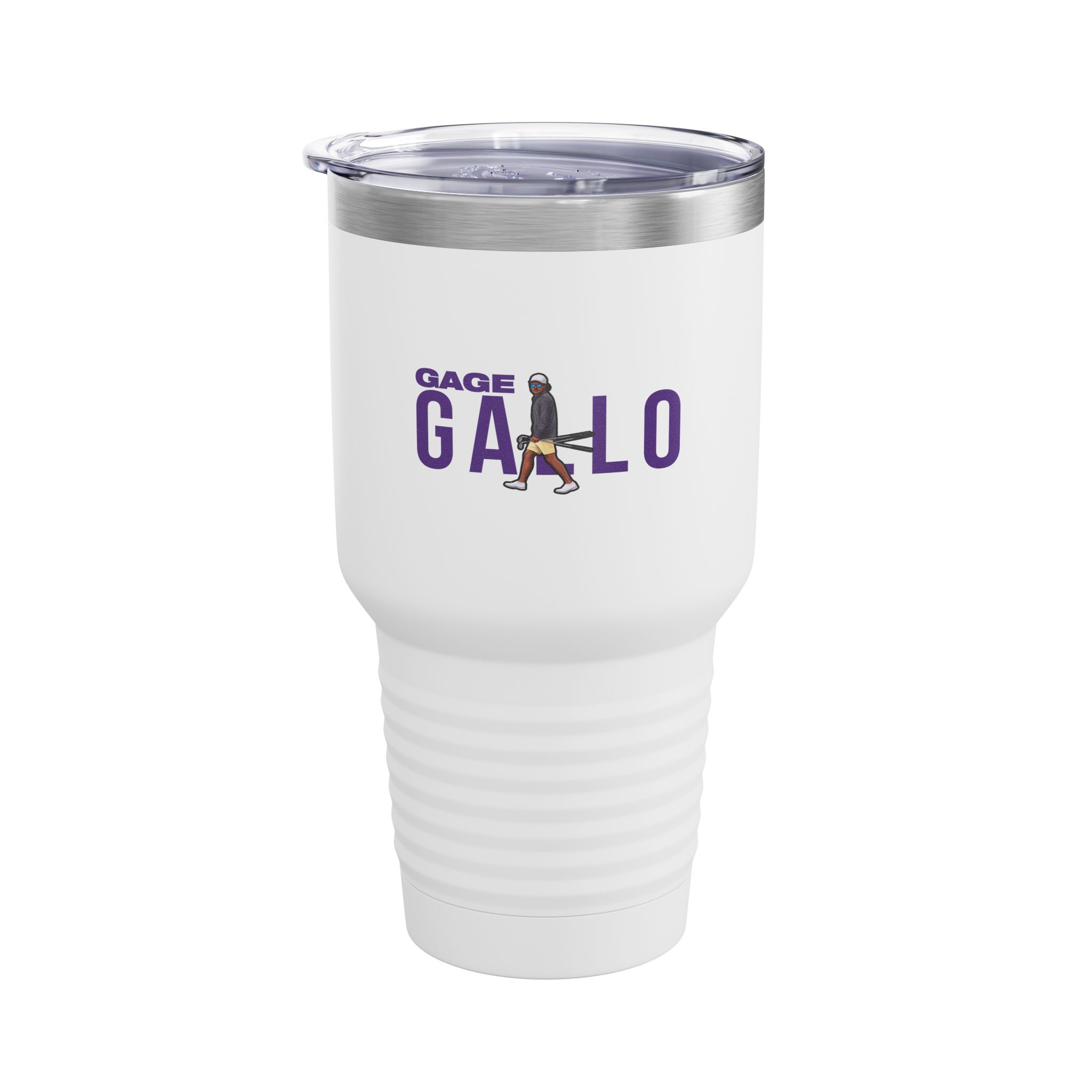 30oz Tumbler — character_player_name in White