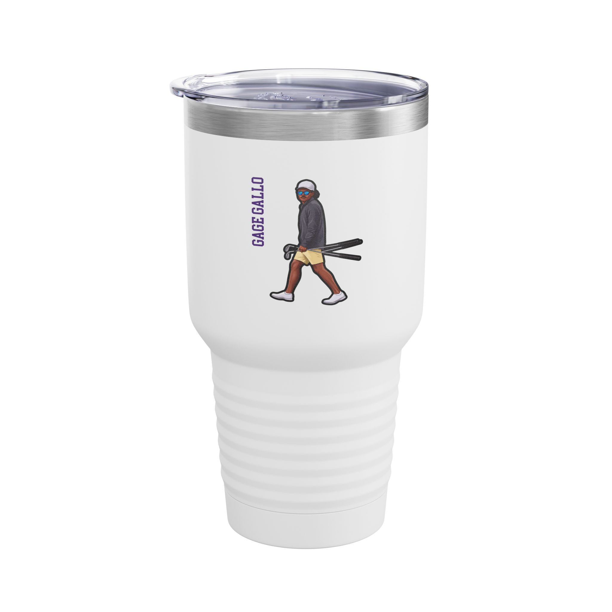 30oz Tumbler — character_name_vertical in White