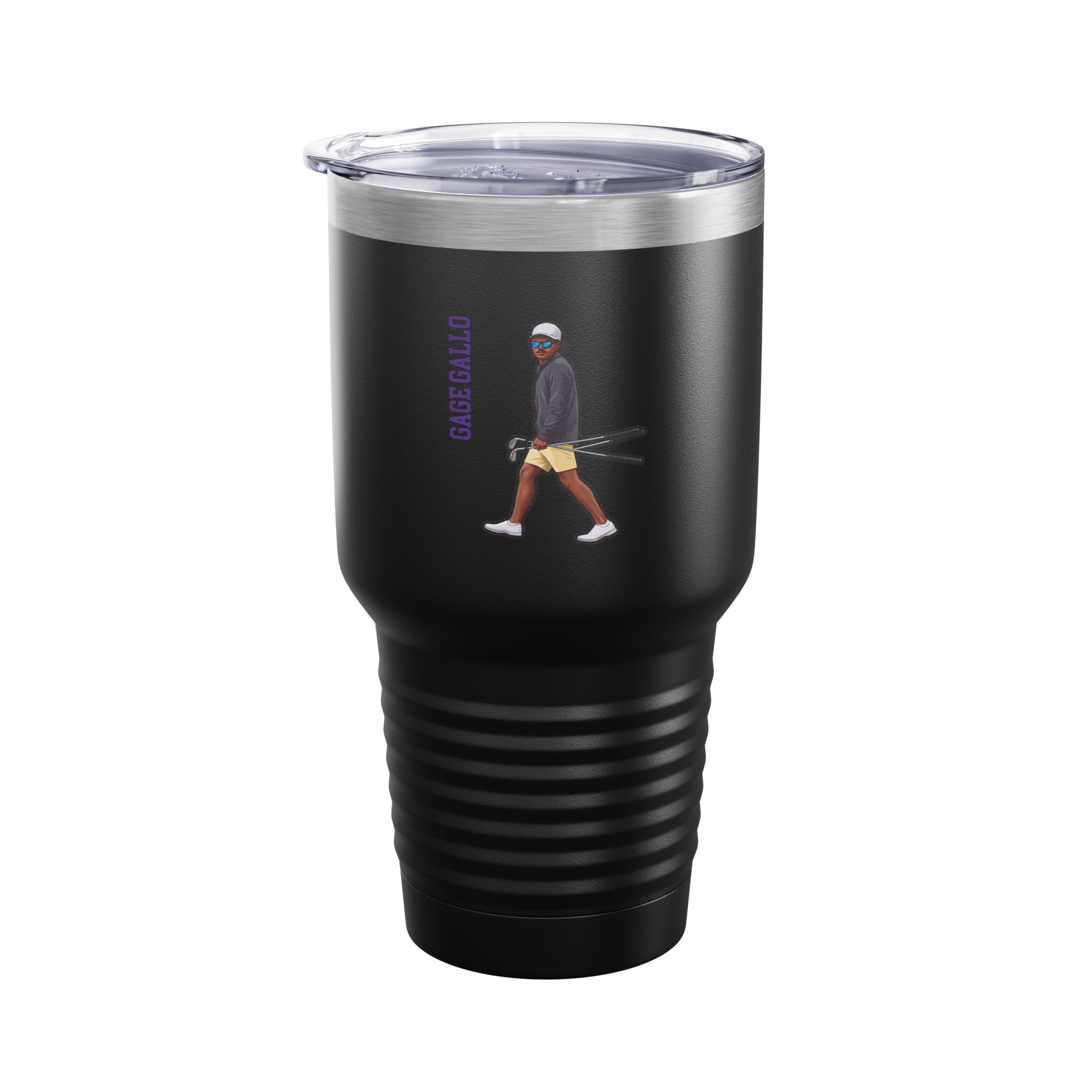 30oz Tumbler — character_name_vertical in Black