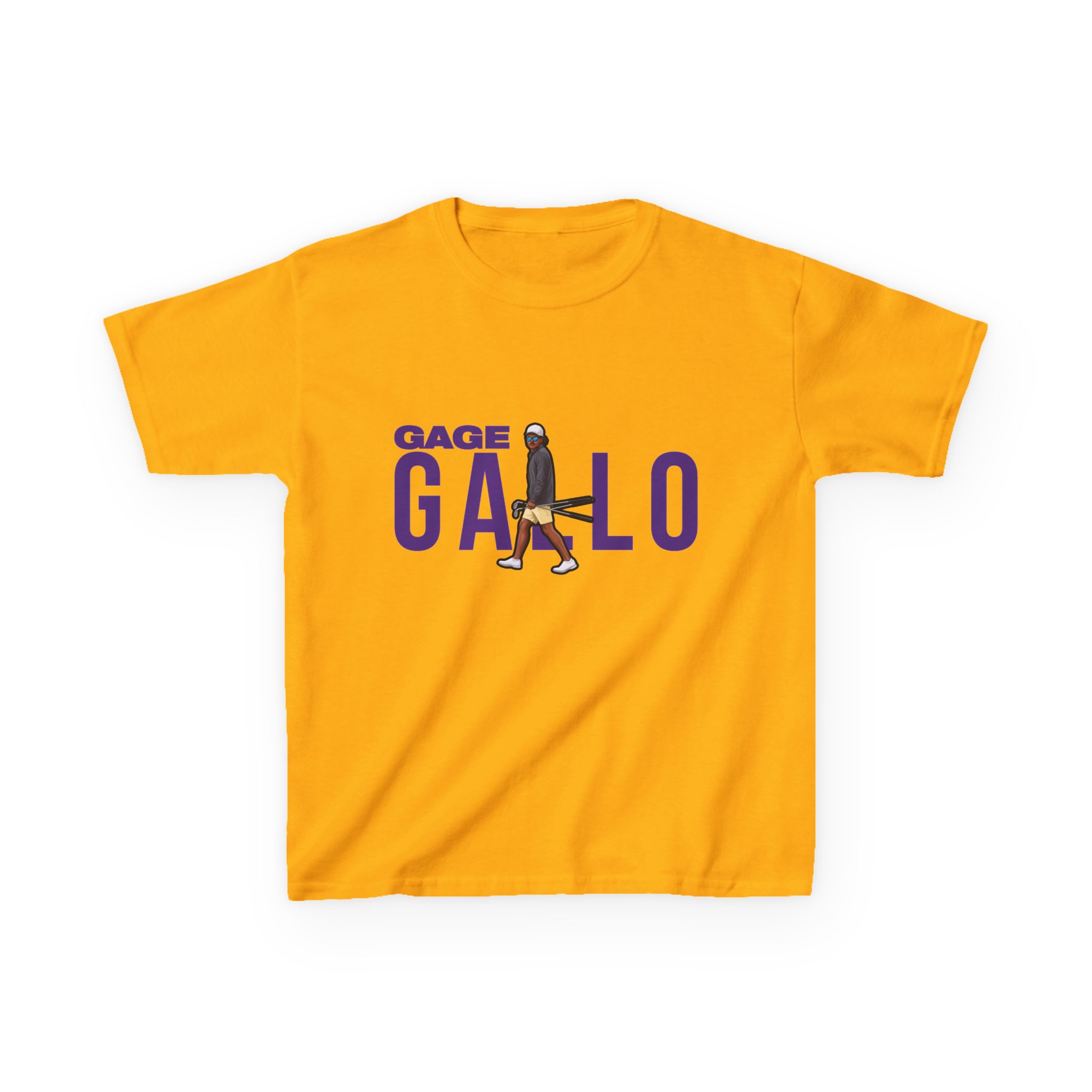 Youth Tee — character_player_name in Gold