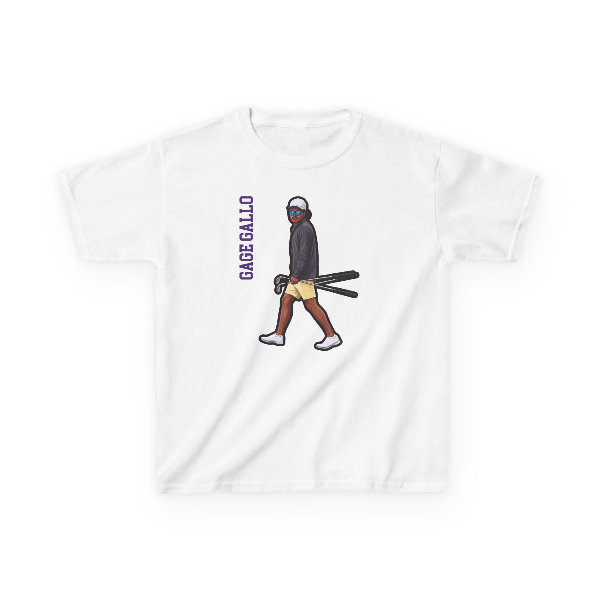 Youth Tee — character_name_vertical in White