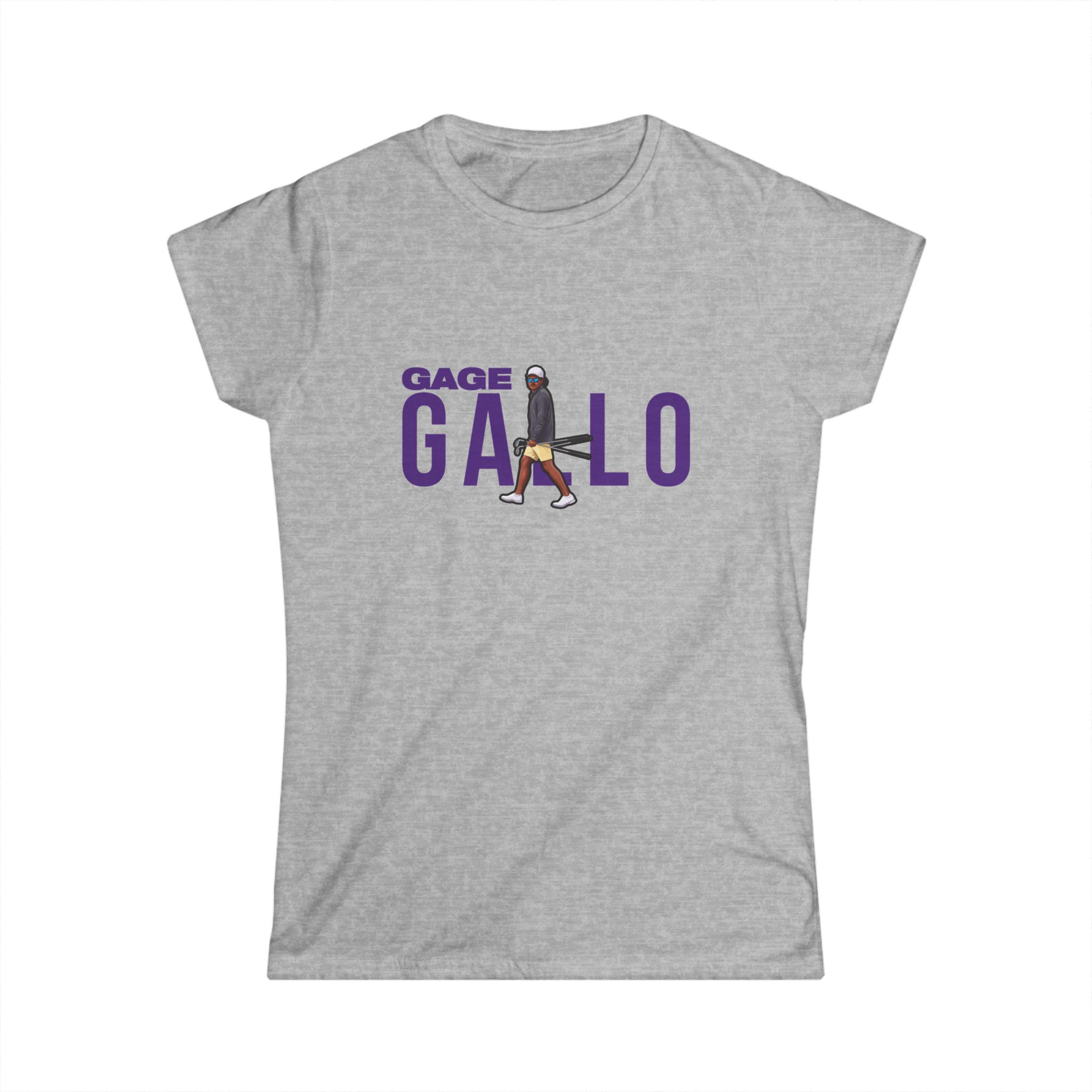 Women's Softstyle Tee — character_player_name in Grey