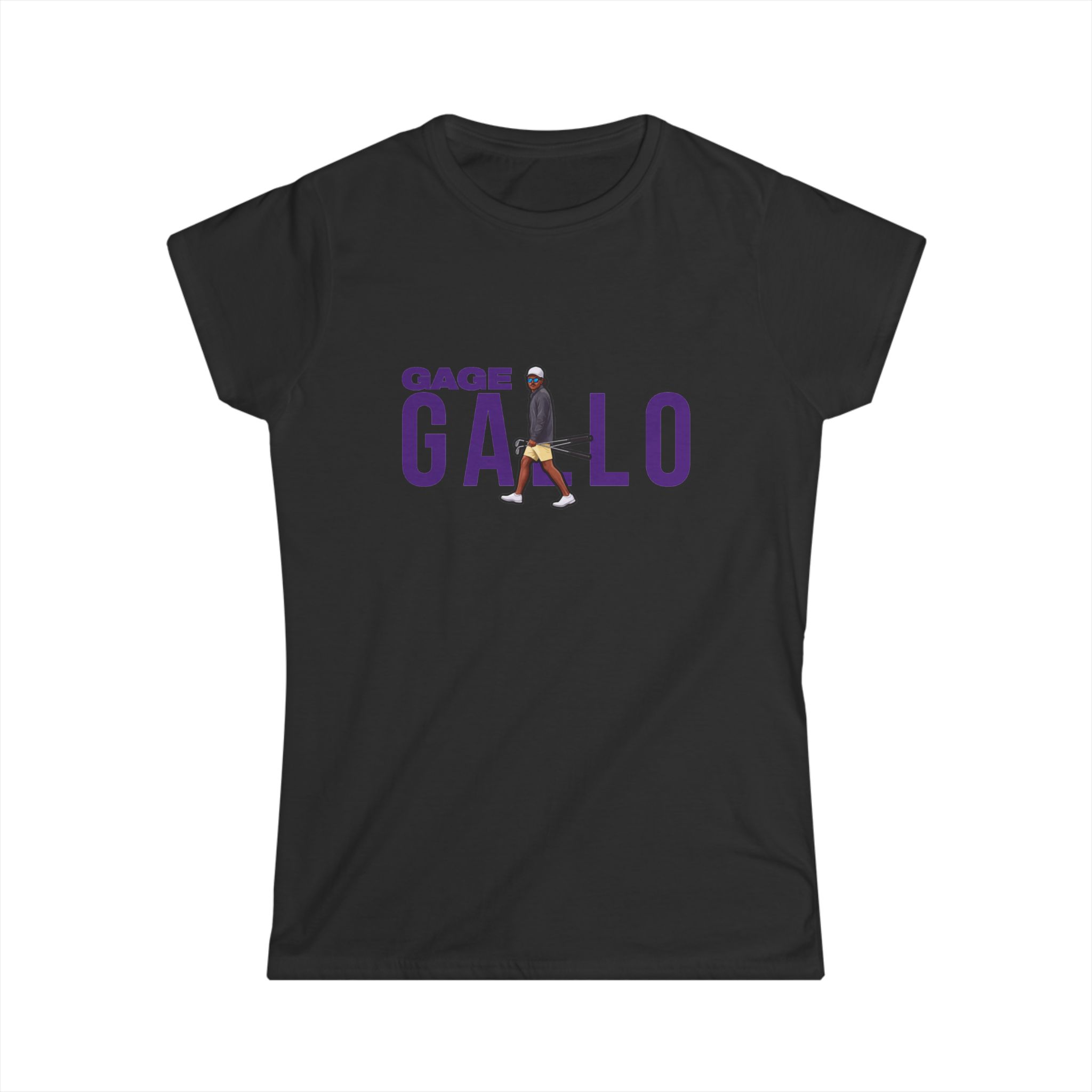 Women's Softstyle Tee — character_player_name in Black