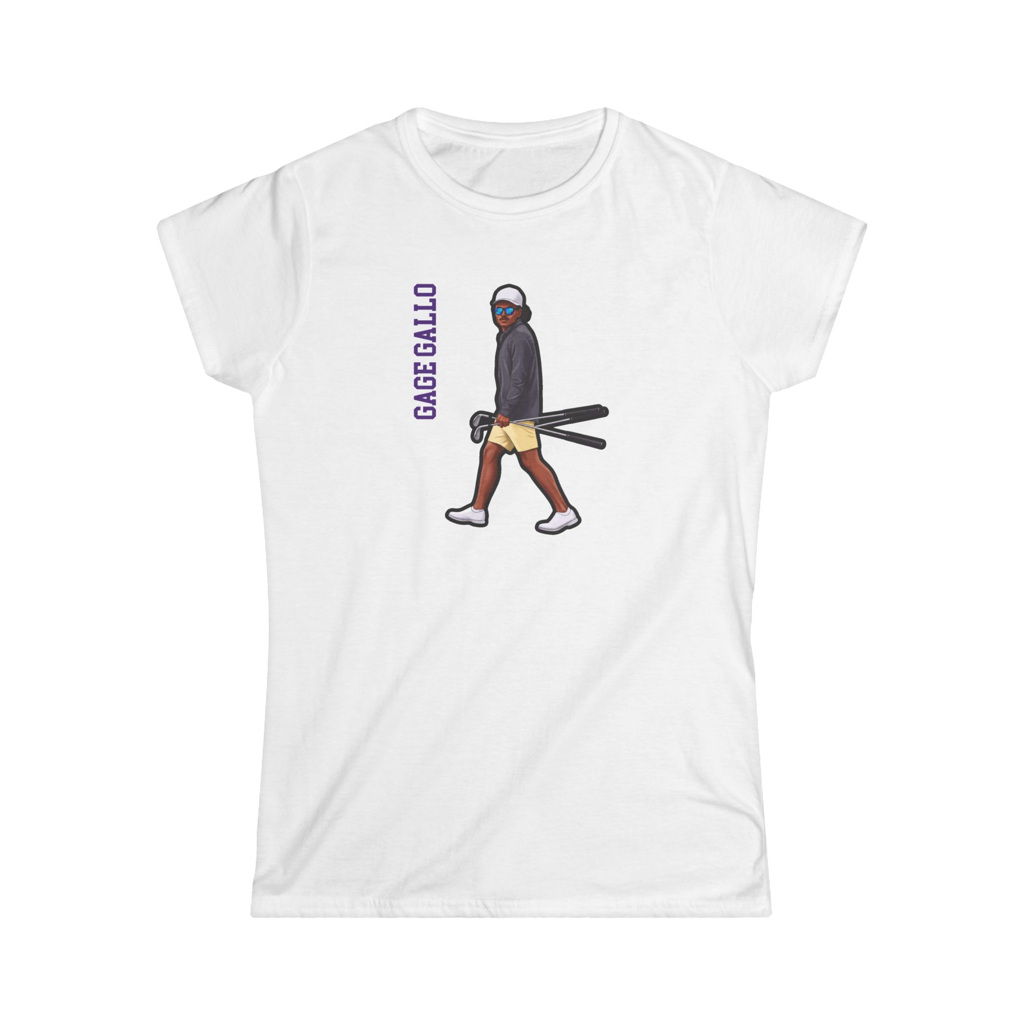 Women's Softstyle Tee — character_name_vertical in White