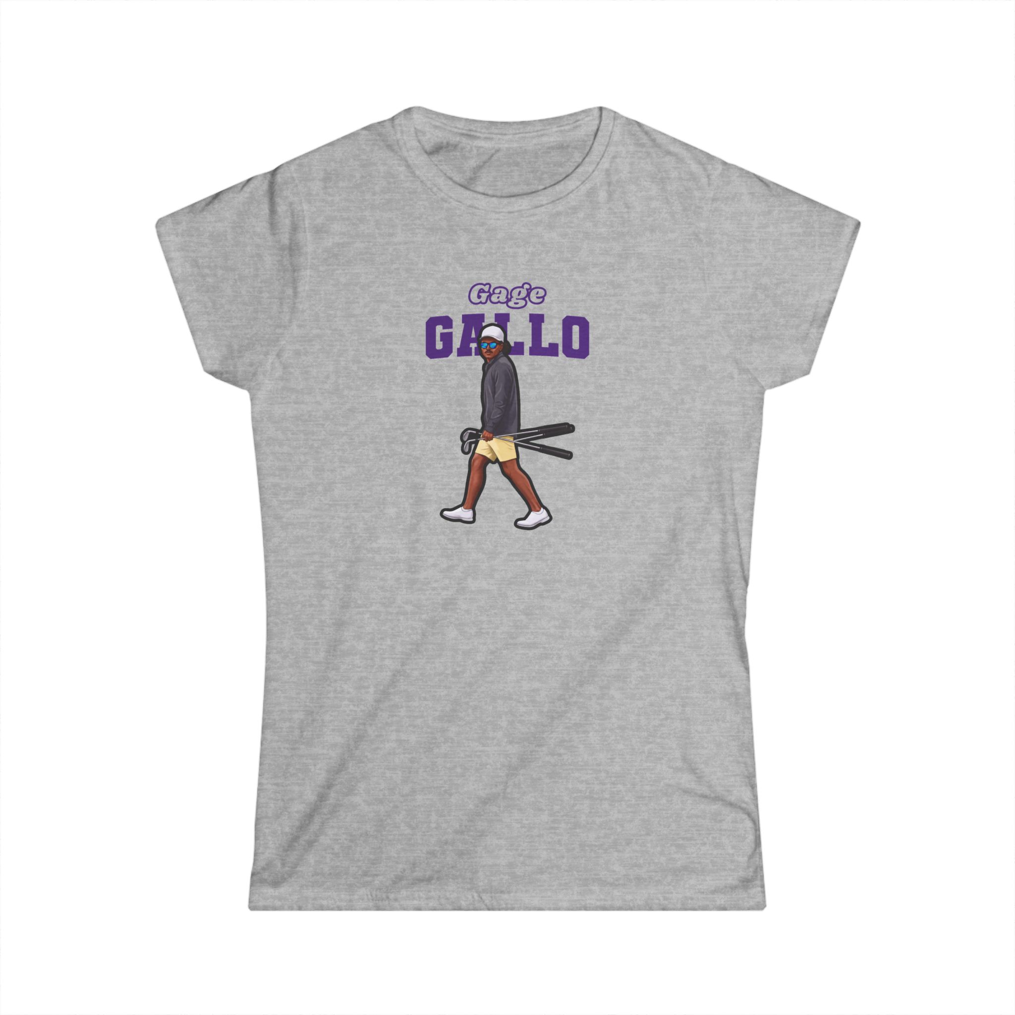 Women's Softstyle Tee — character_name_arch in Grey