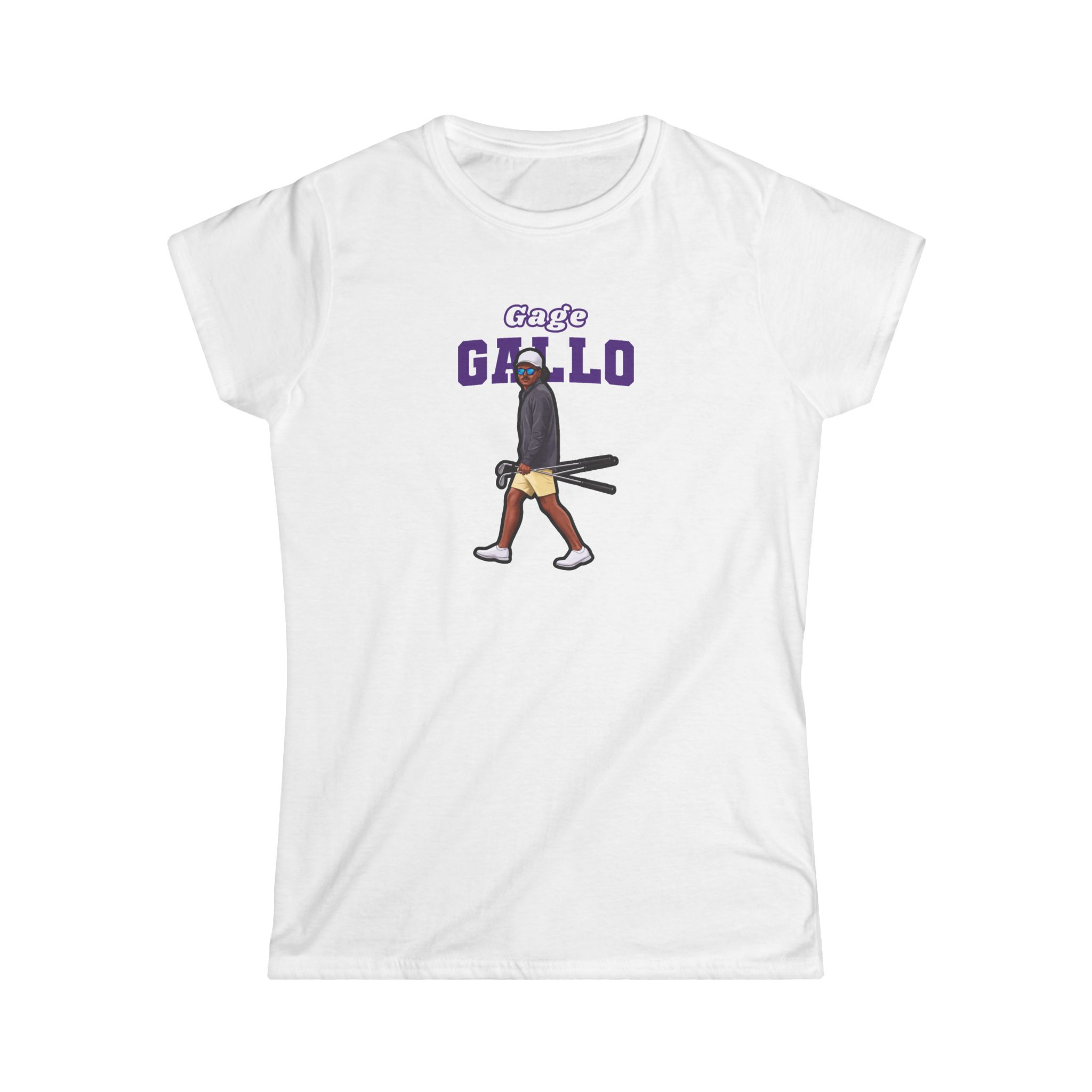 Women's Softstyle Tee — character_name_arch in White