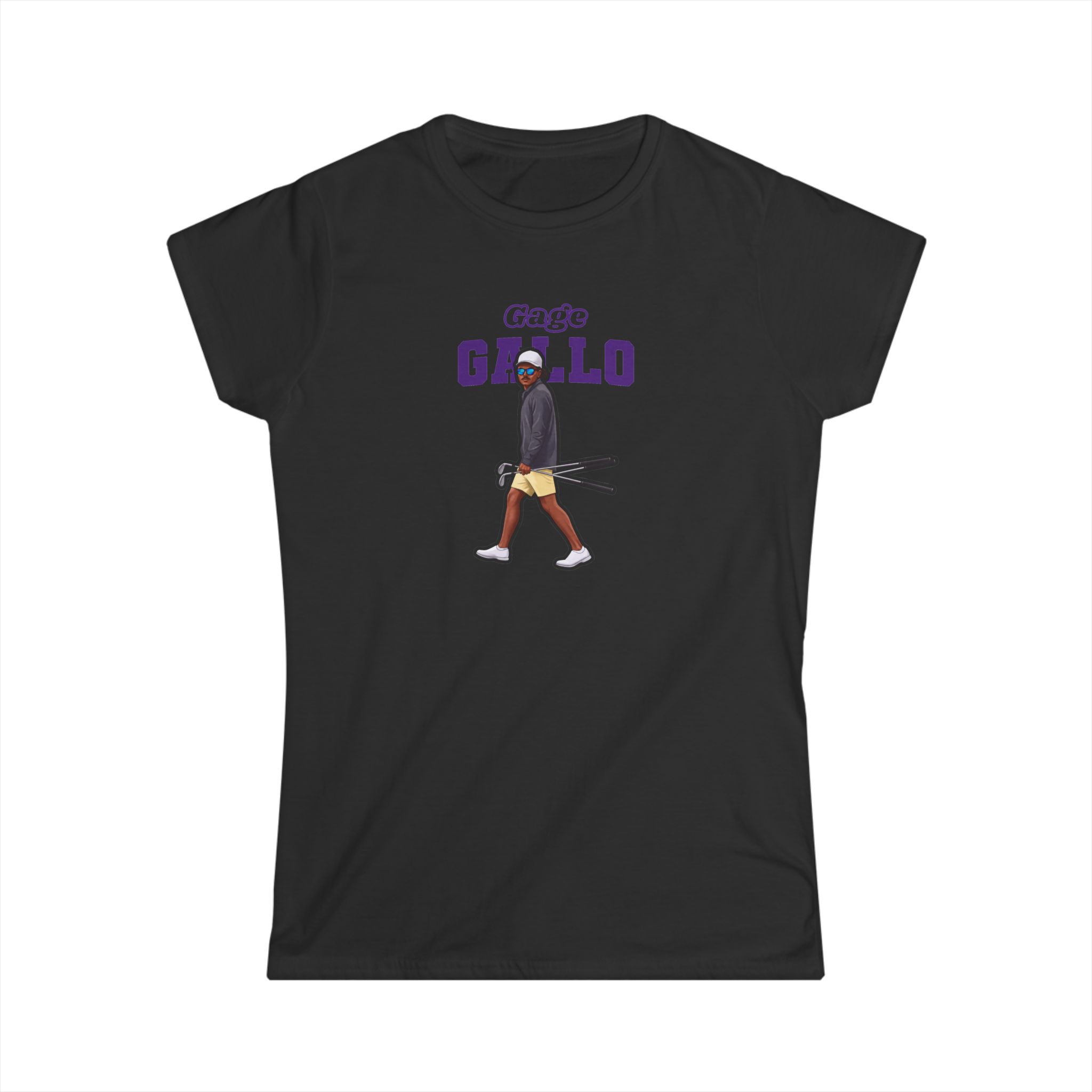 Women's Softstyle Tee — character_name_arch in Black