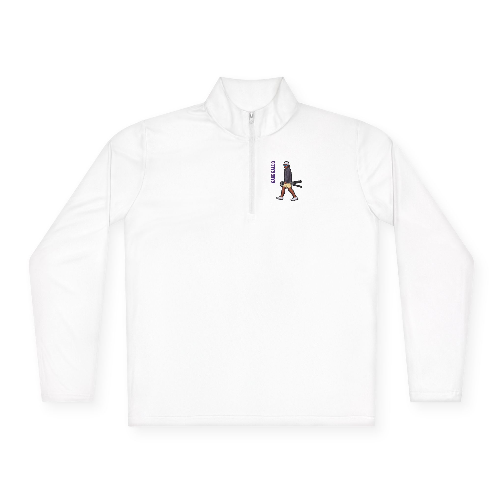 Q-Zip Pullover — character_name_vertical in White