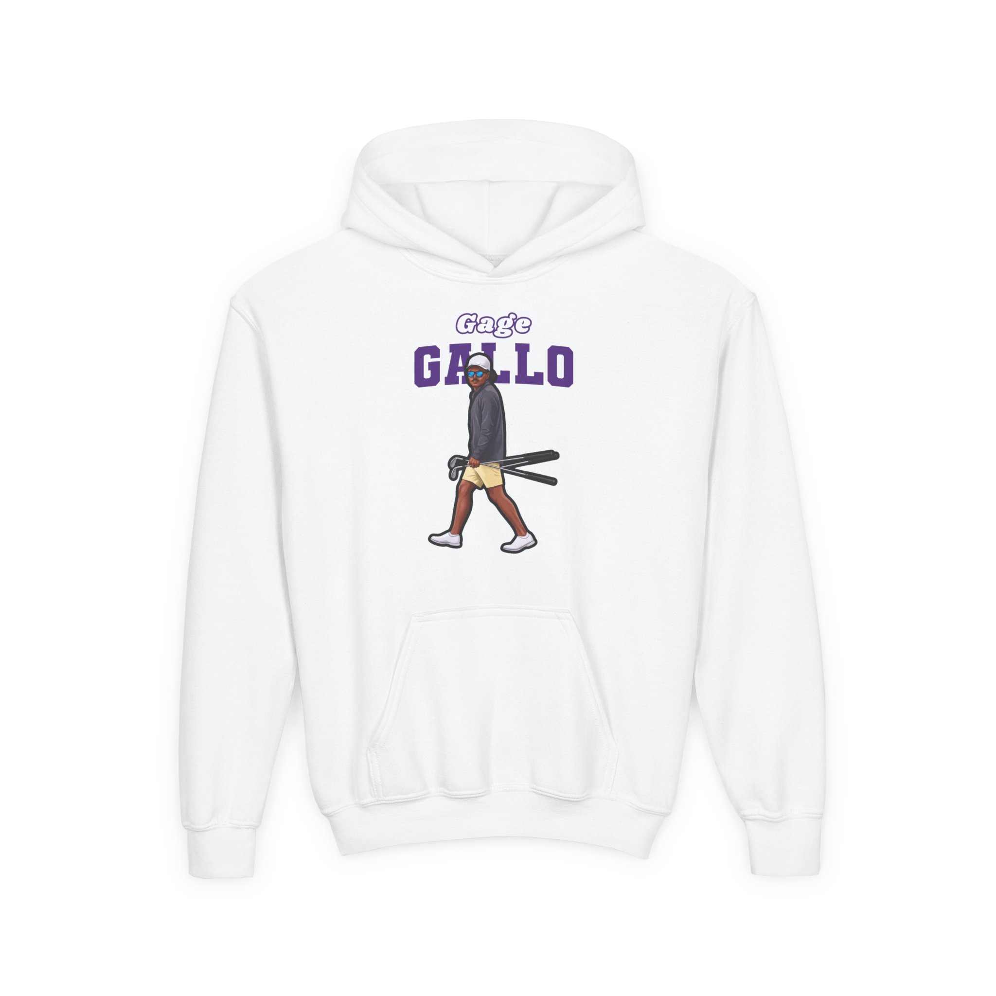 Youth Hoodie — character_name_arch in White