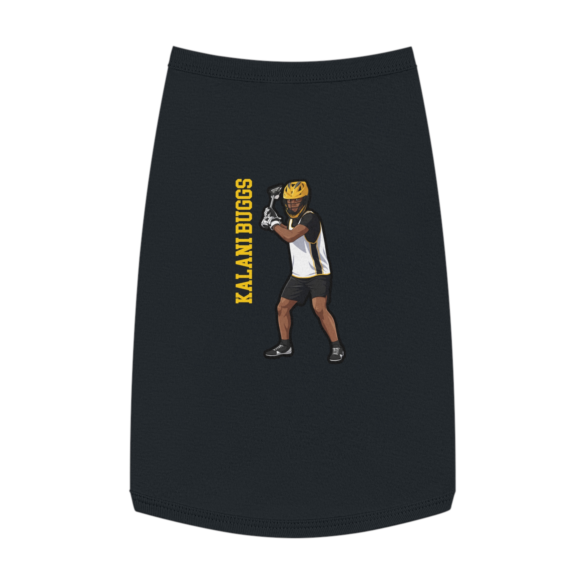 Pet Tank Top — character_name_vertical in Black