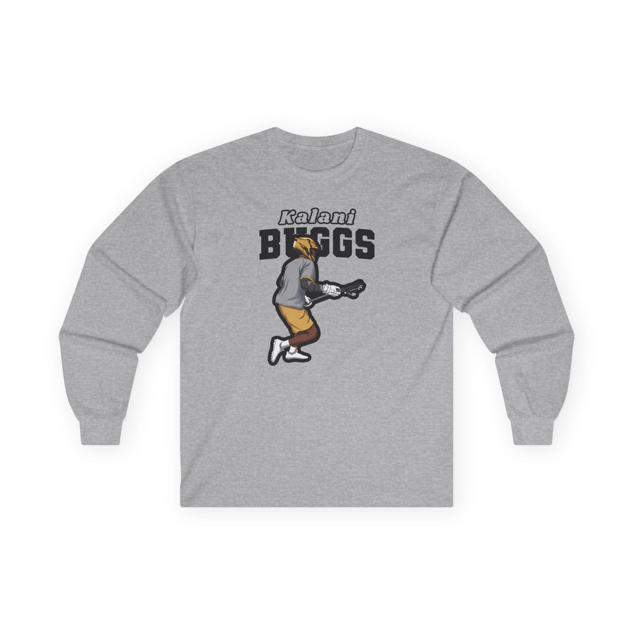 Long Sleeve Tee — character_name_arch in Grey