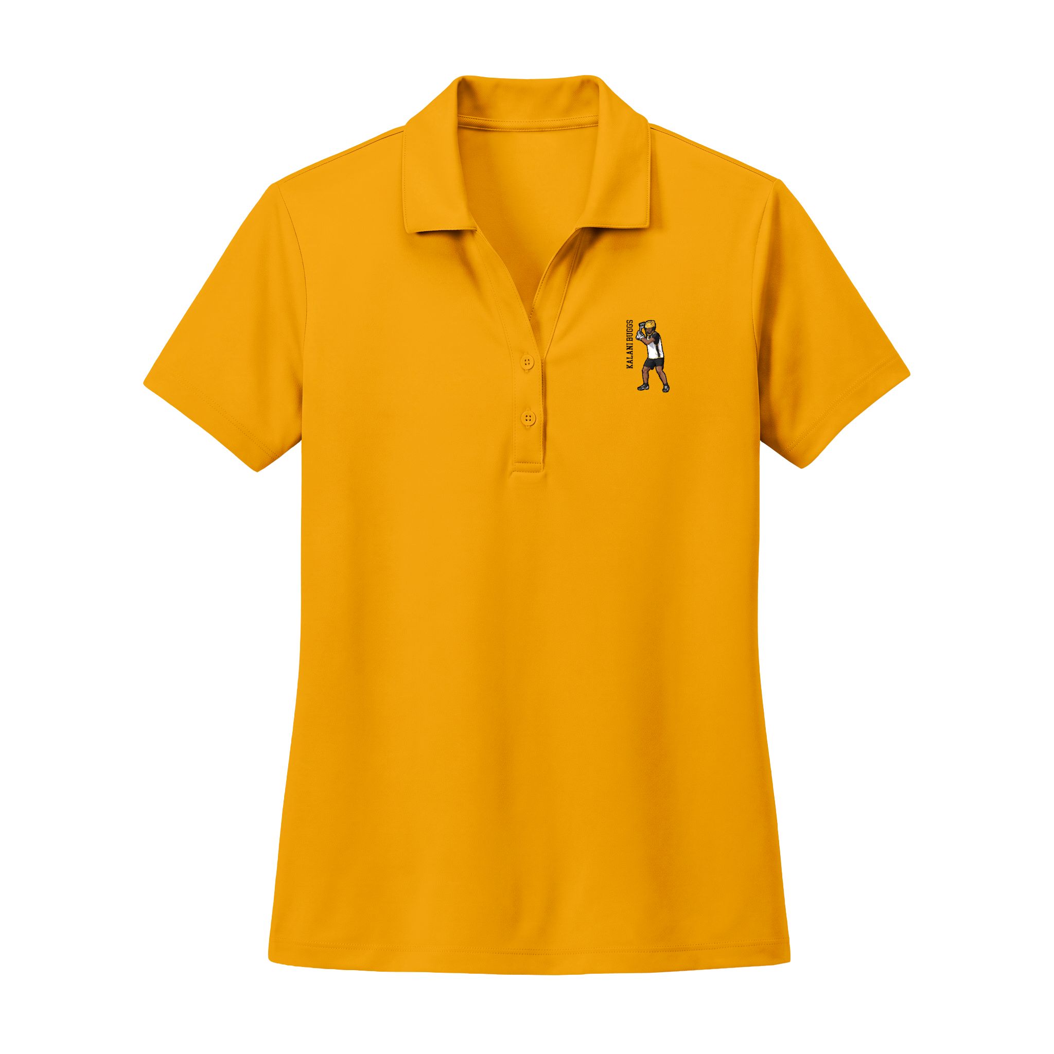 Women's Polo — character_name_vertical in Gold