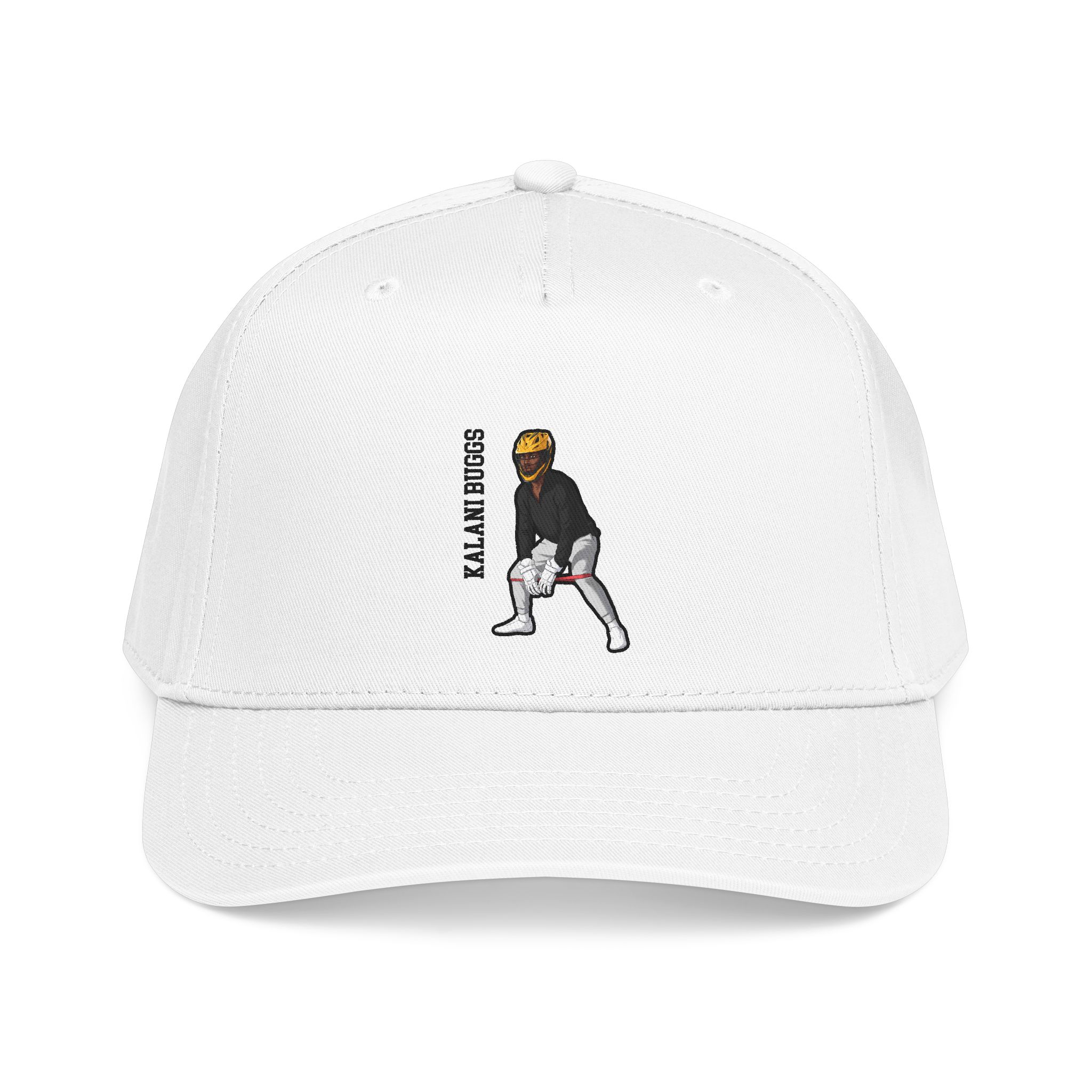 Baseball Cap — character_name_vertical in White