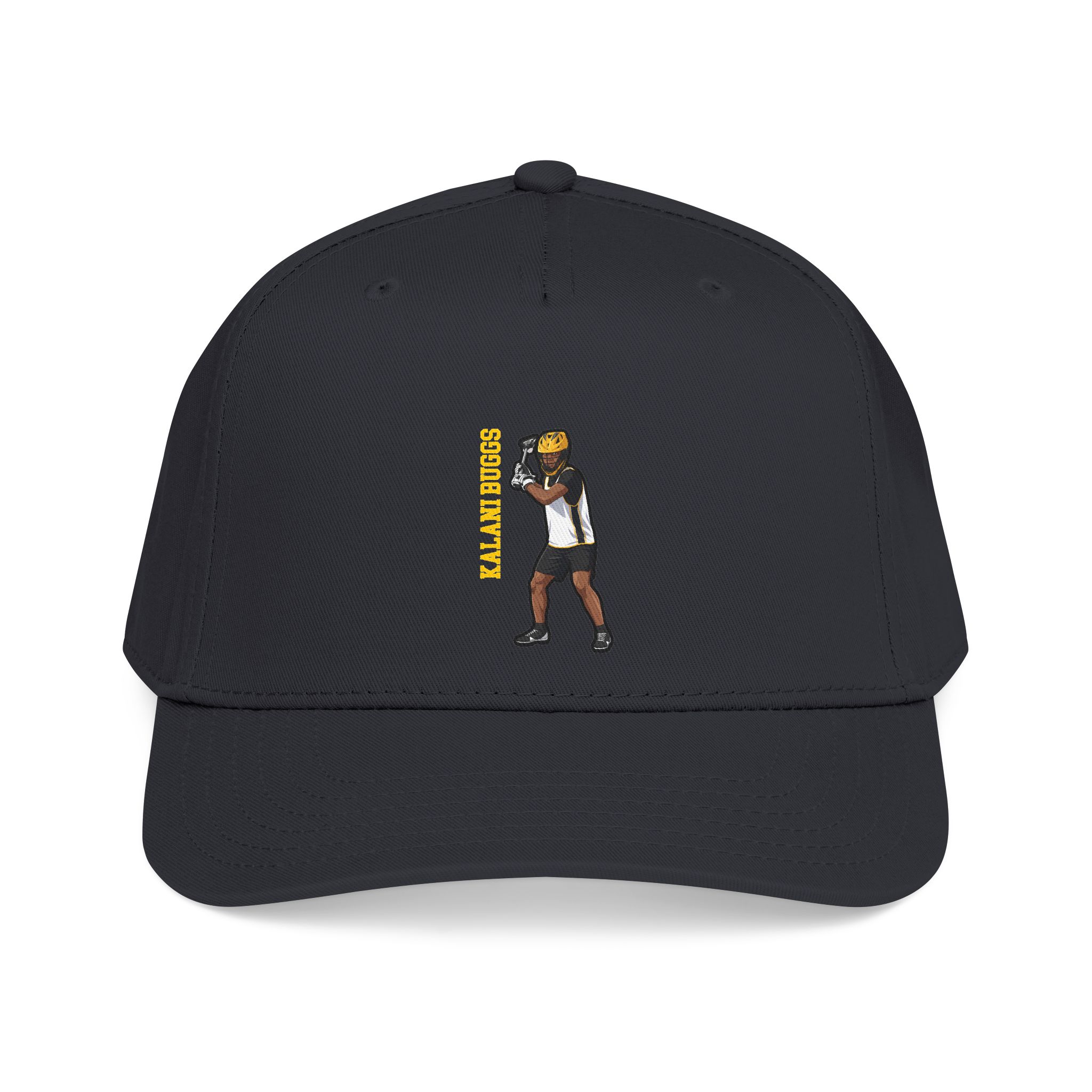 Baseball Cap — character_name_vertical in Black