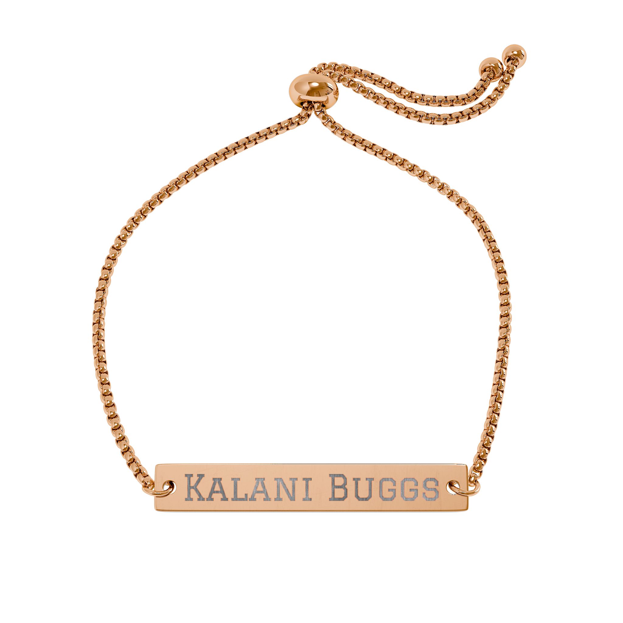 Engraved Bar Bracelet — Classic in Gold