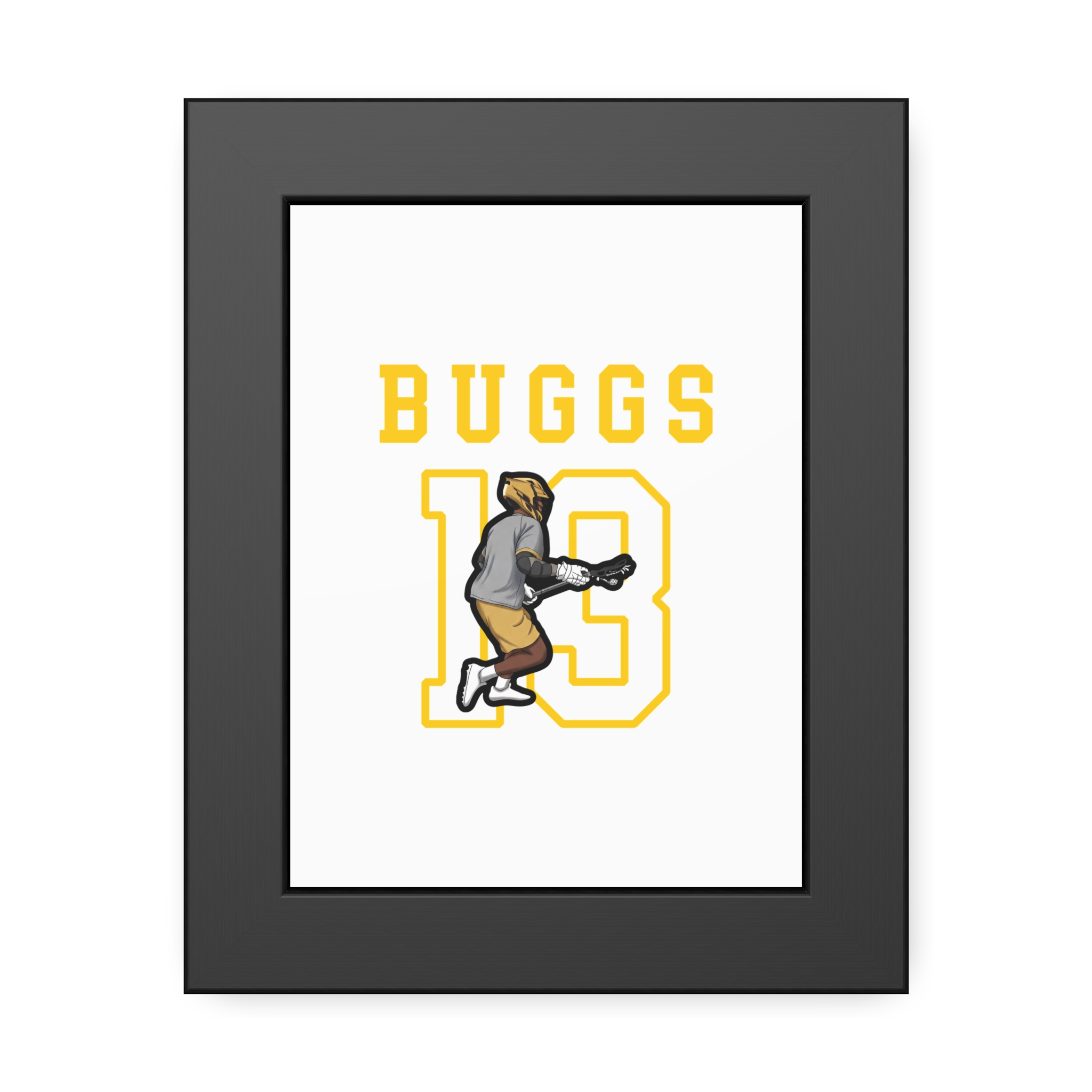 Framed Poster — character_shirsey in Black