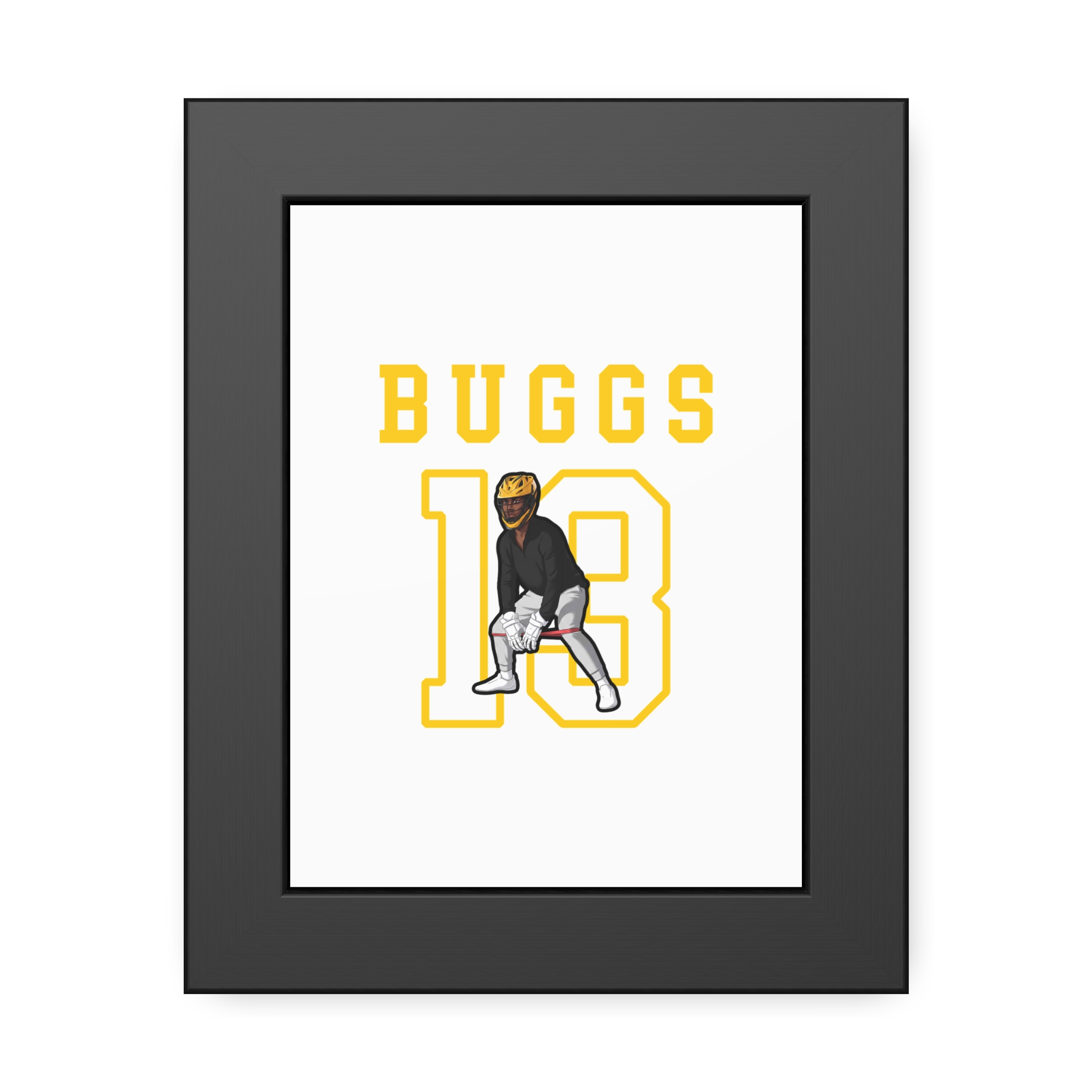 Framed Poster — character_shirsey in Black