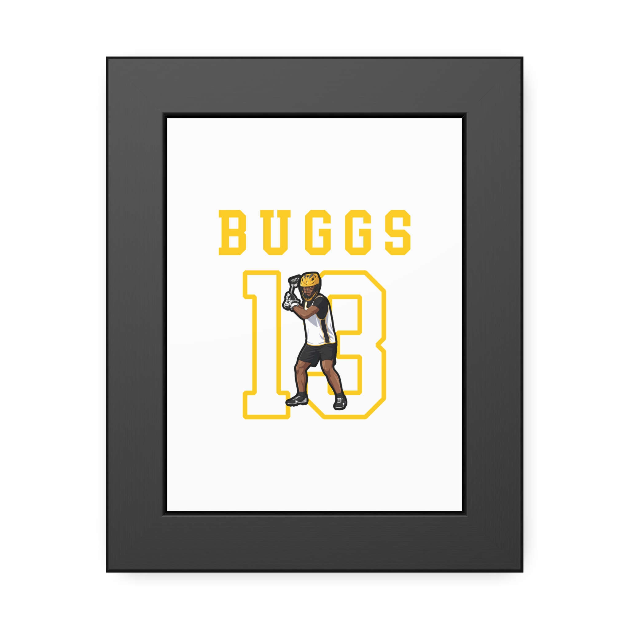 Framed Poster — character_shirsey in Black