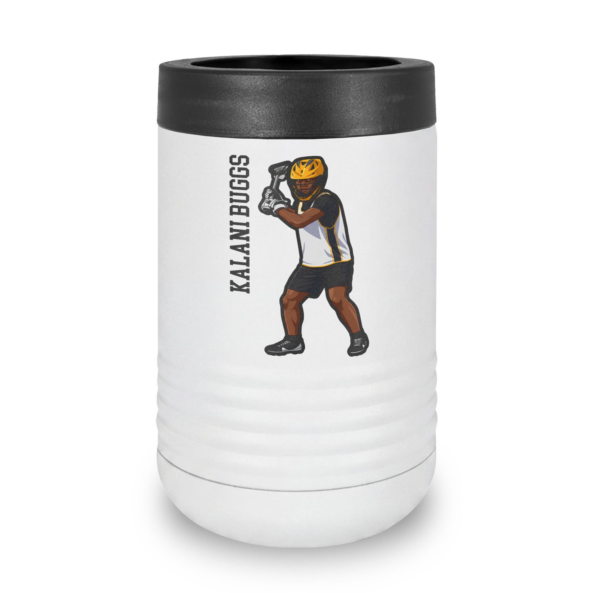 Stainless Can Cooler — character_name_vertical in White
