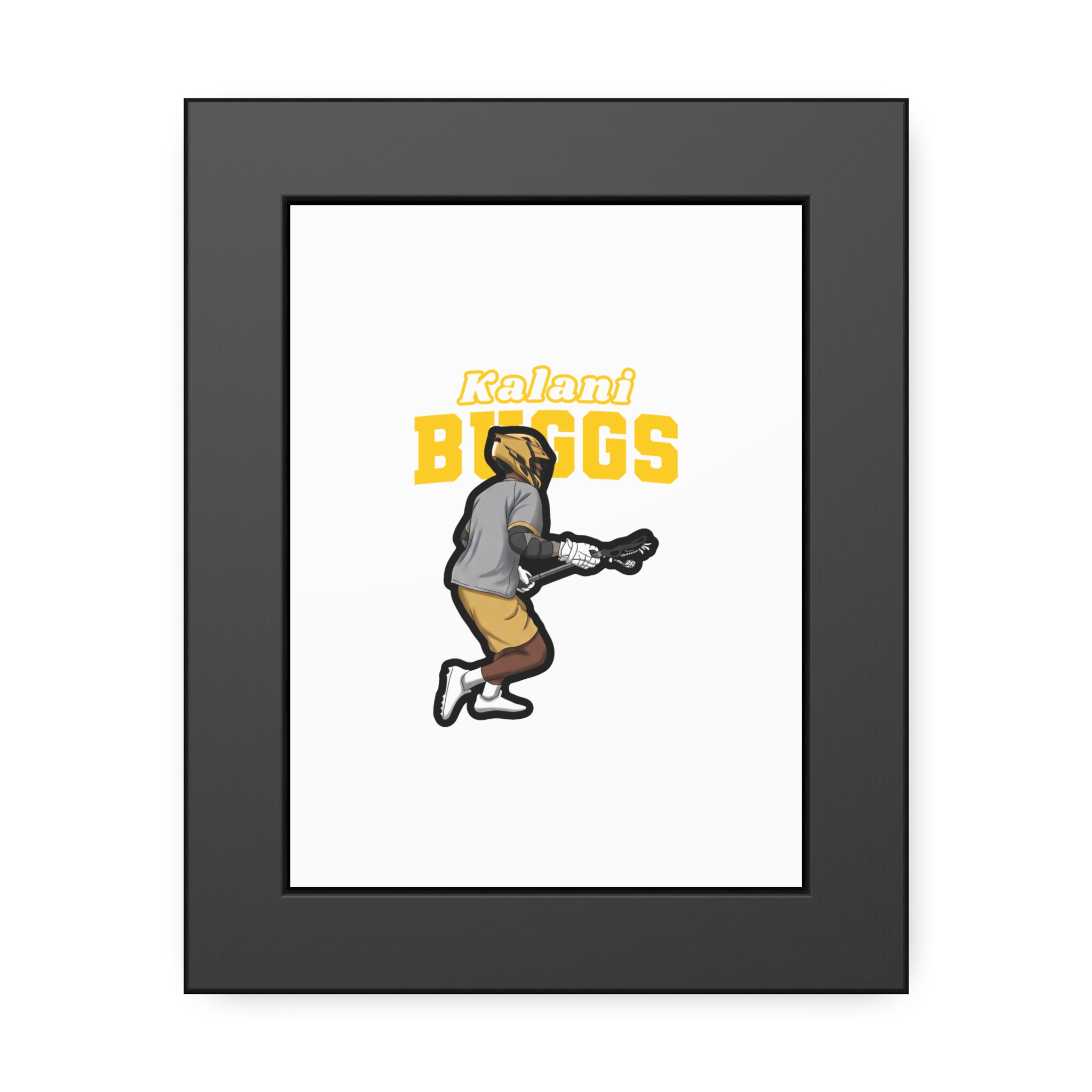 Framed Poster — character_name_arch in Black
