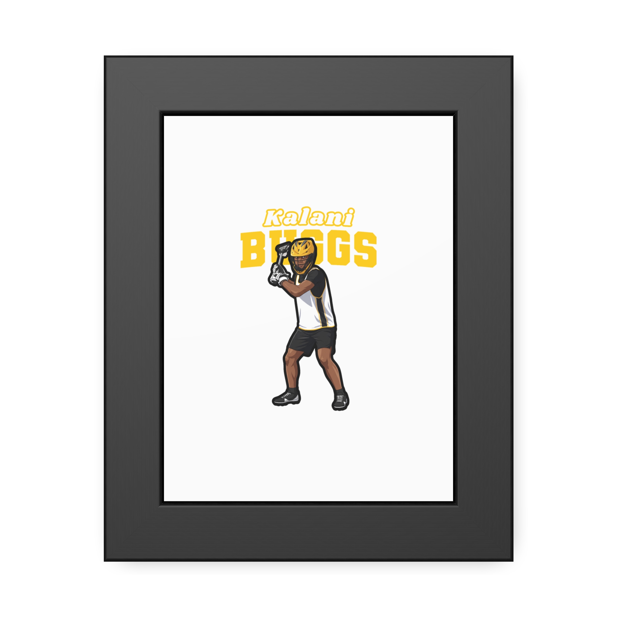 Framed Poster — character_name_arch in Black