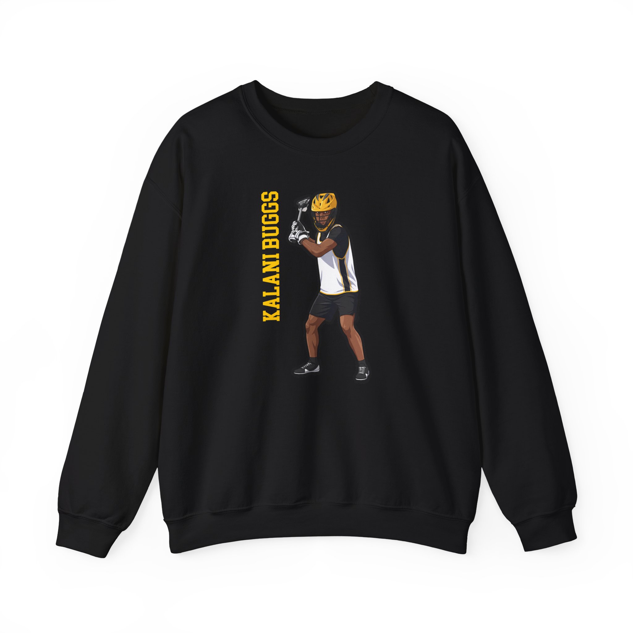 Crewneck Sweatshirt — character_name_vertical in Black