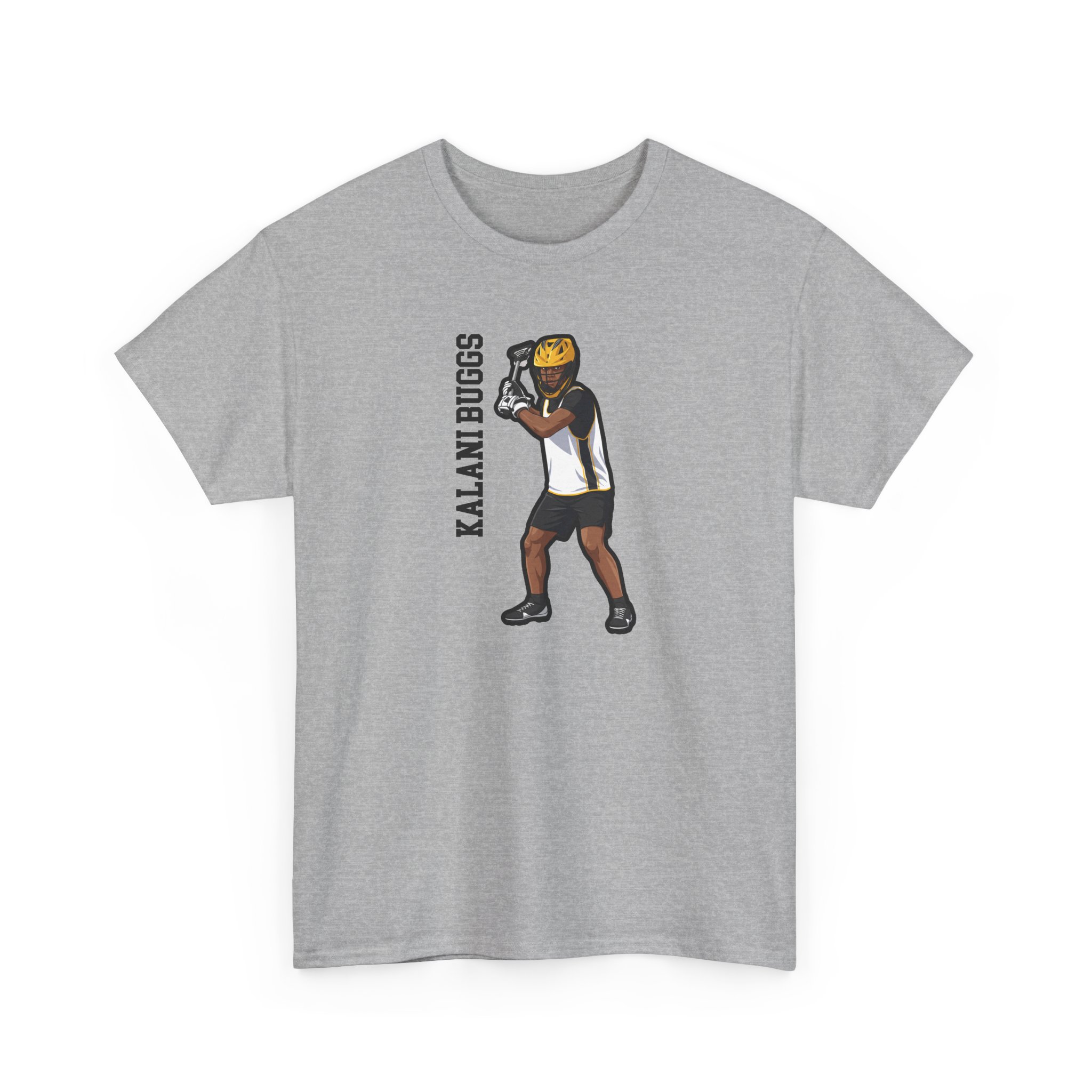 Tee — character_name_vertical in Grey