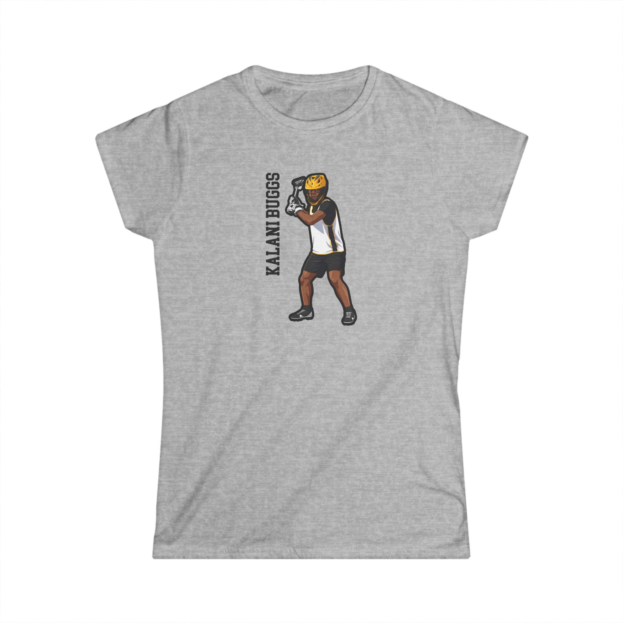 Women's Softstyle Tee — character_name_vertical in Grey