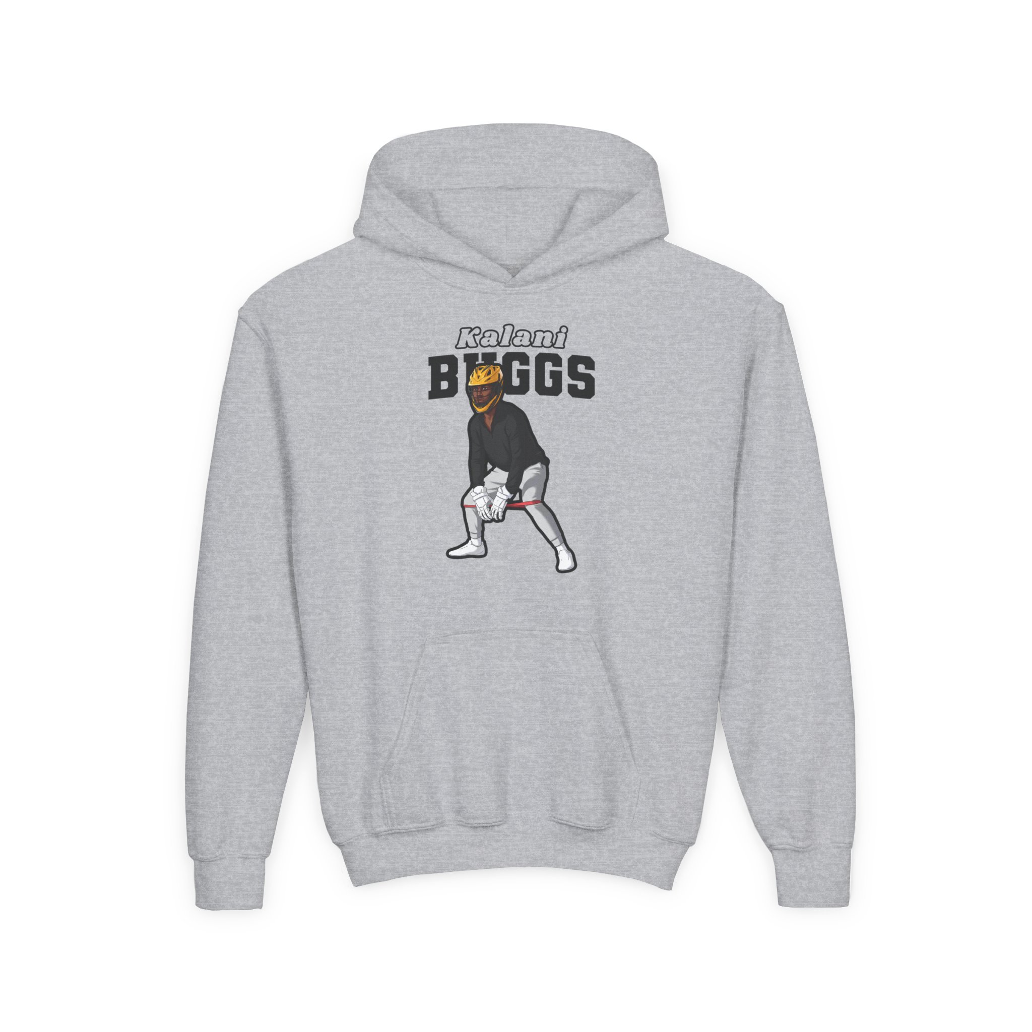 Youth Hoodie — character_name_arch in Grey
