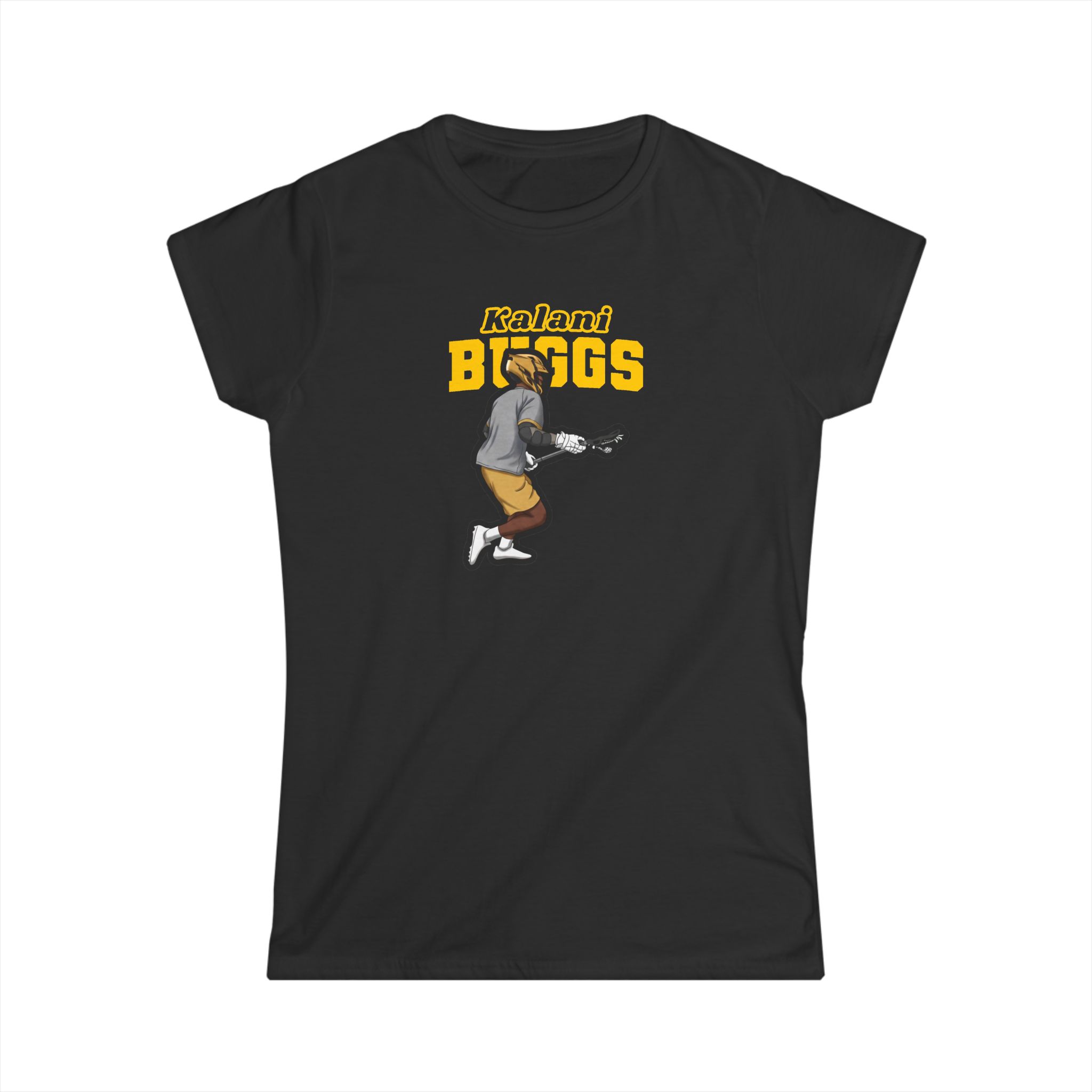 Women's Softstyle Tee — character_name_arch in Black