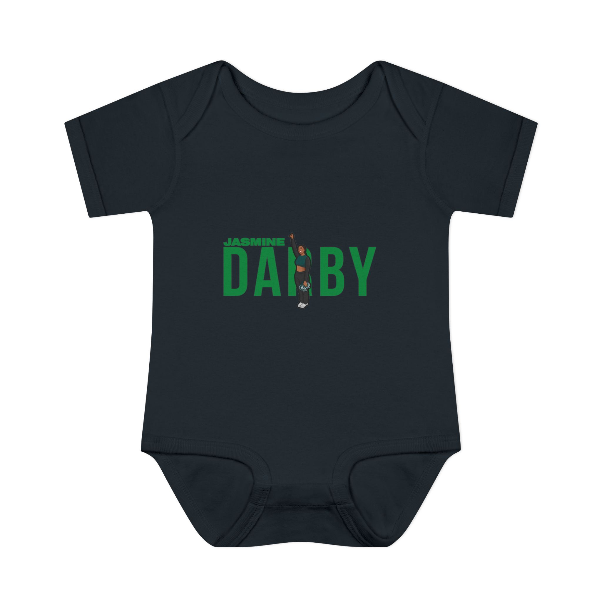 Baby Onesie — character_player_name in Black
