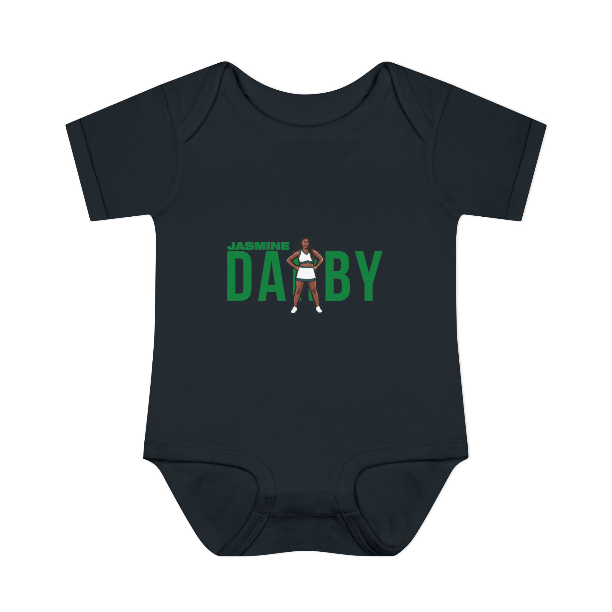 Baby Onesie — character_player_name in Black