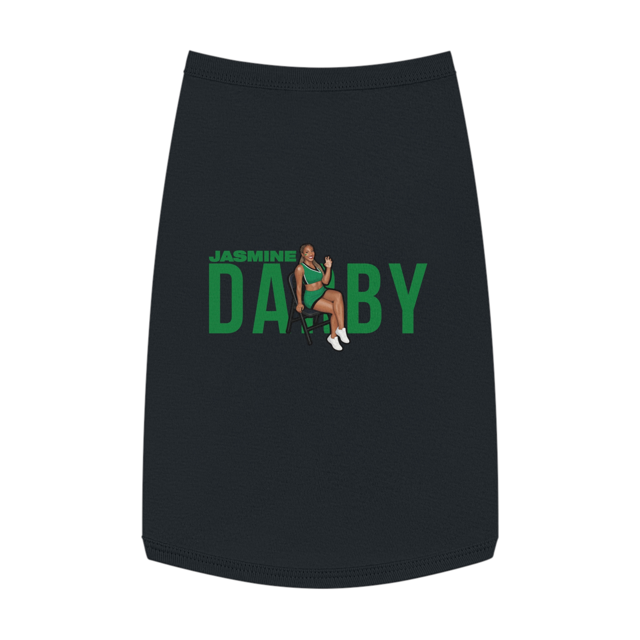 Pet Tank Top — character_player_name in Black