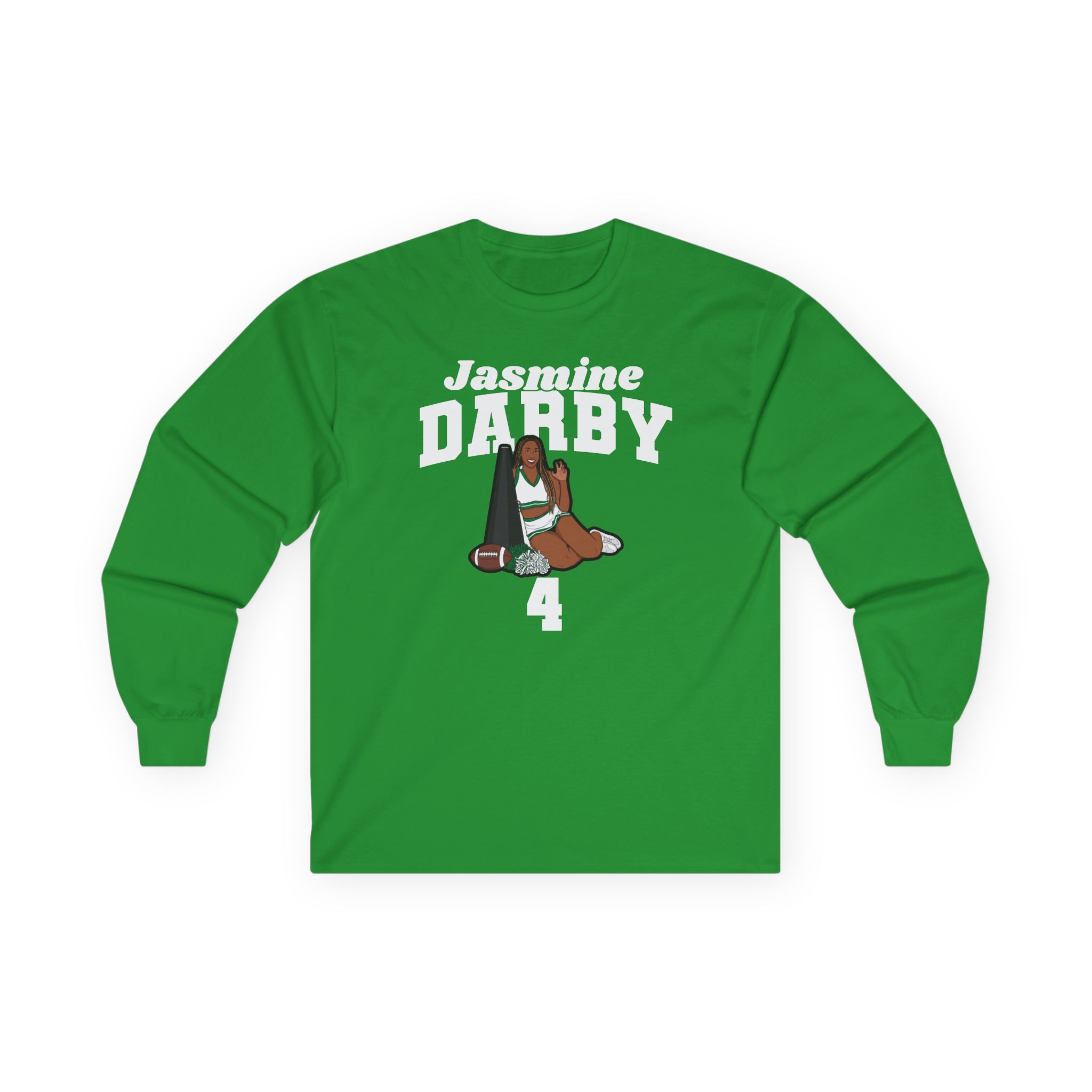 Long Sleeve Tee — character_signature_arch in Green