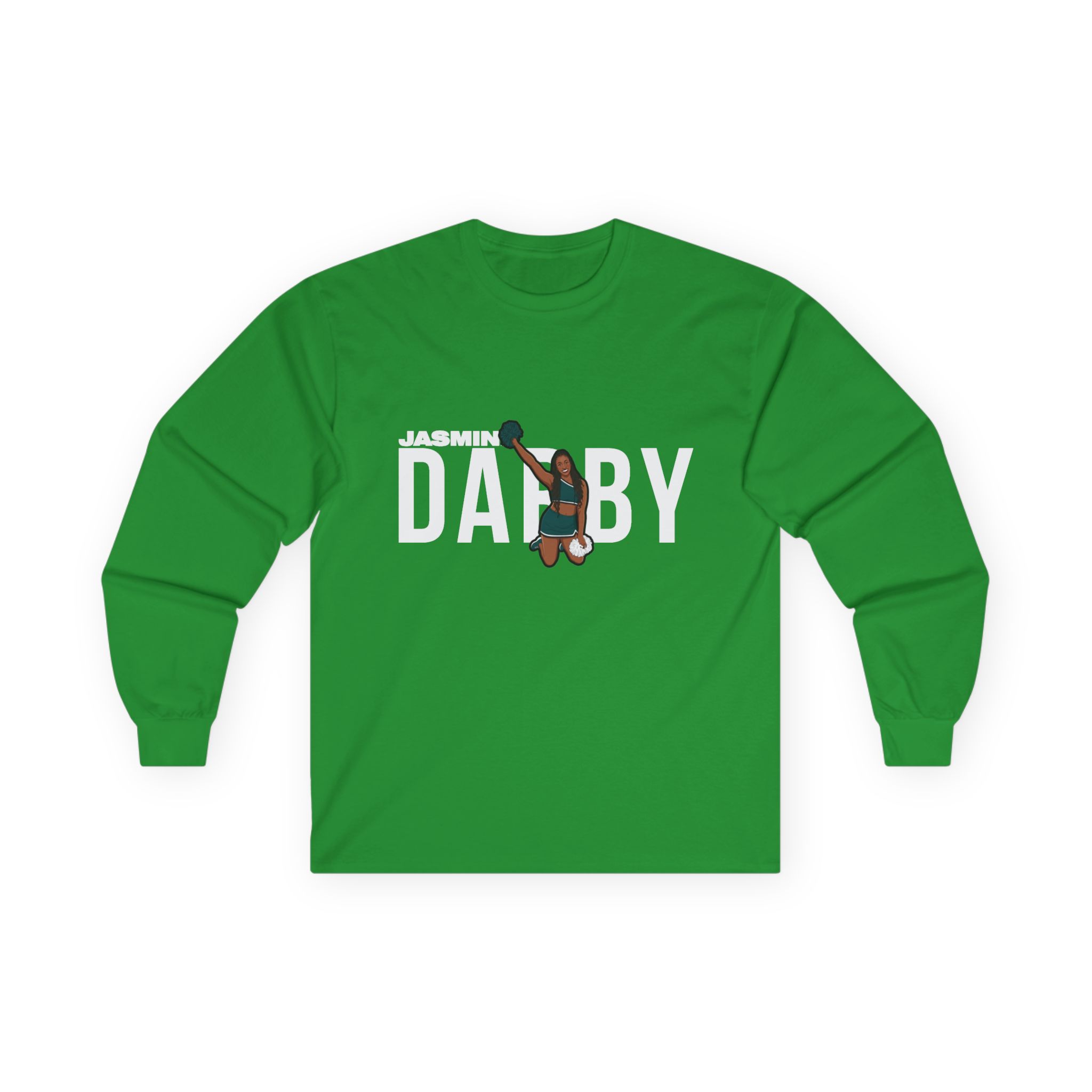 Long Sleeve Tee — character_player_name in Green