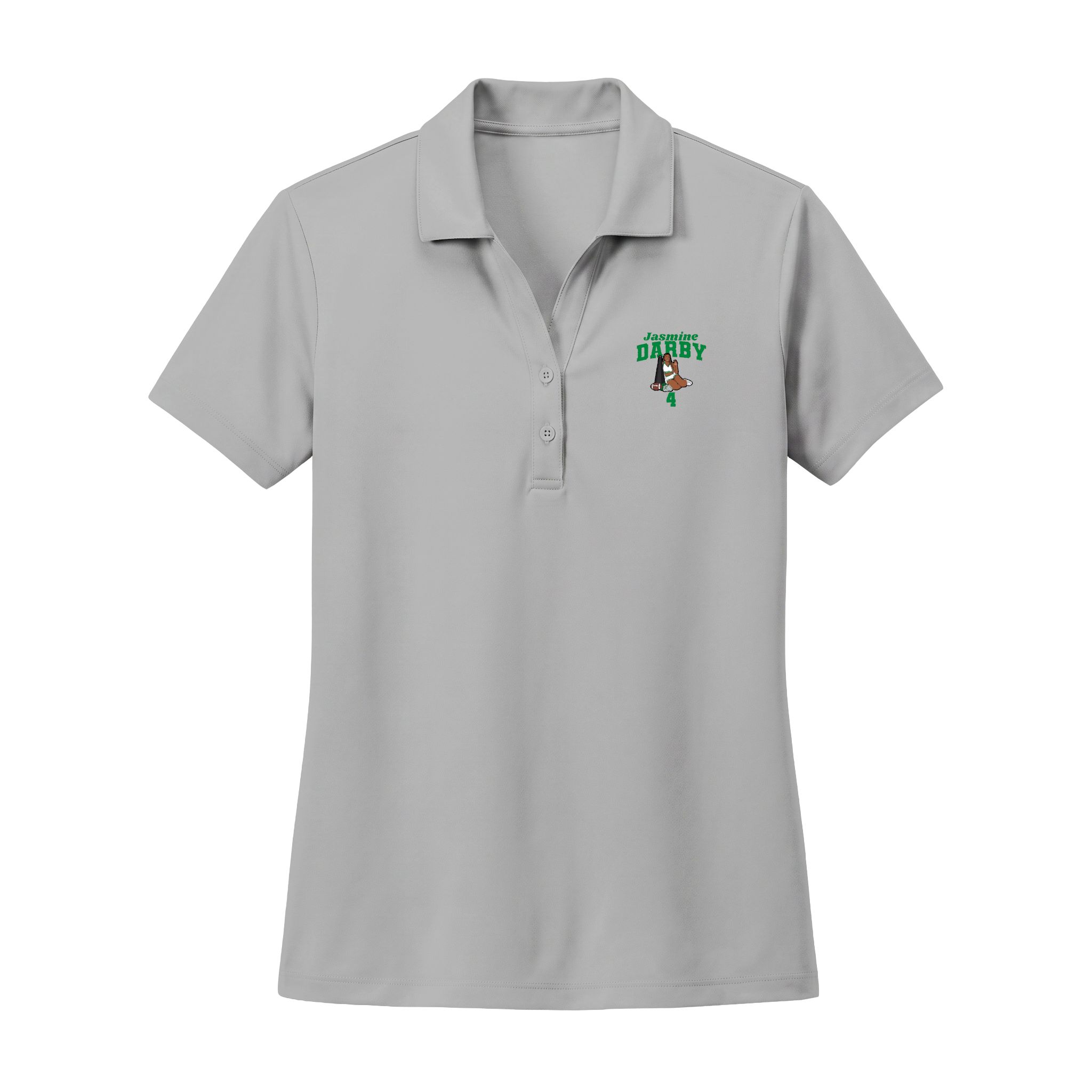 Women's Polo — character_signature_arch in Silver