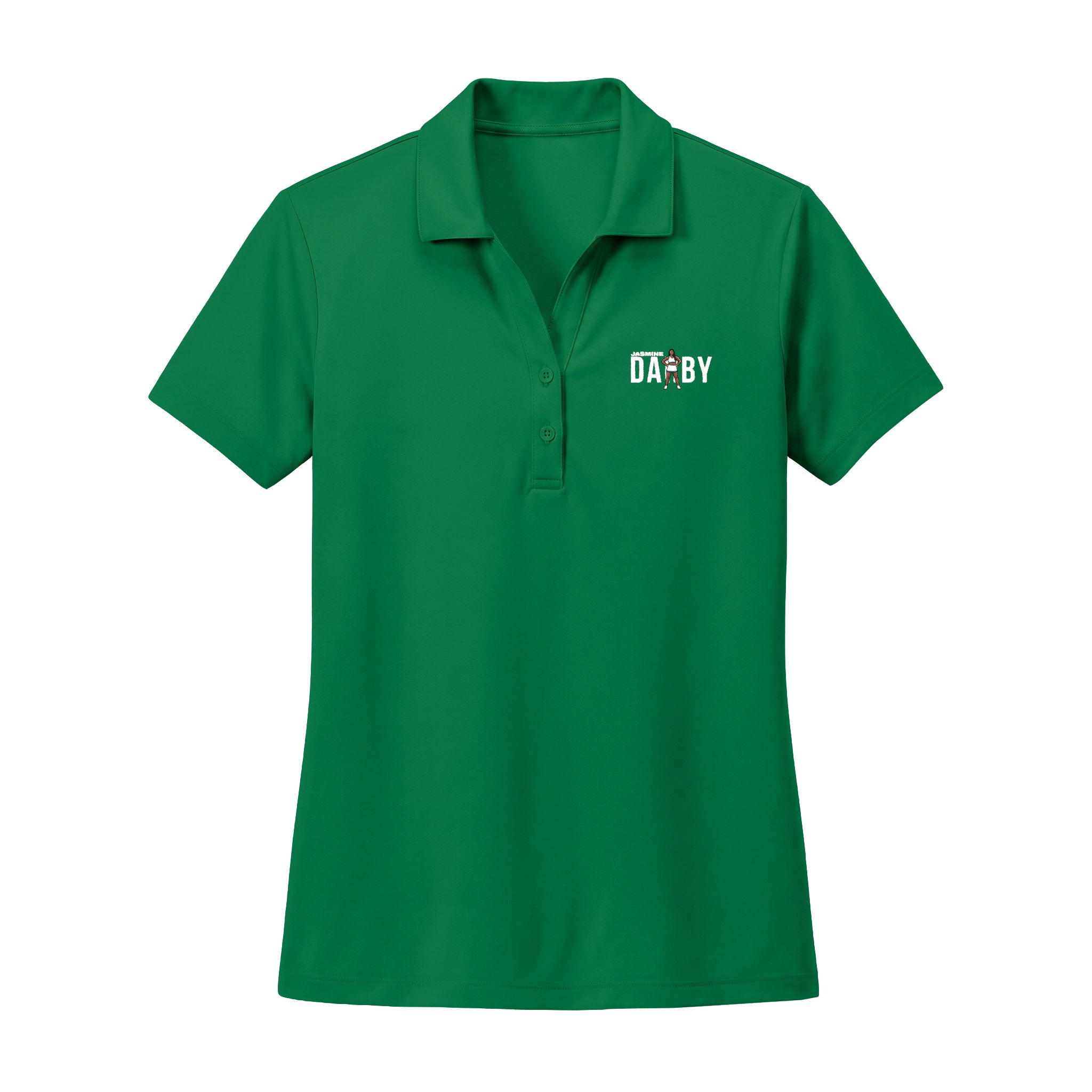 Women's Polo — character_player_name in Green