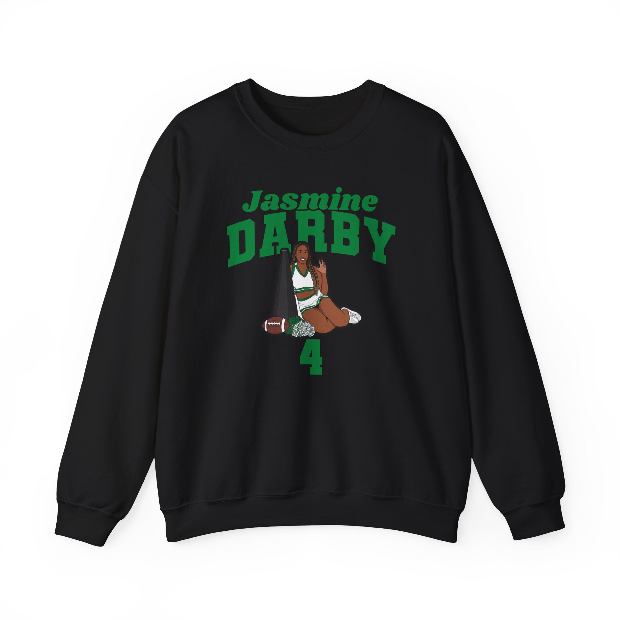 Crewneck Sweatshirt — character_signature_arch in Black