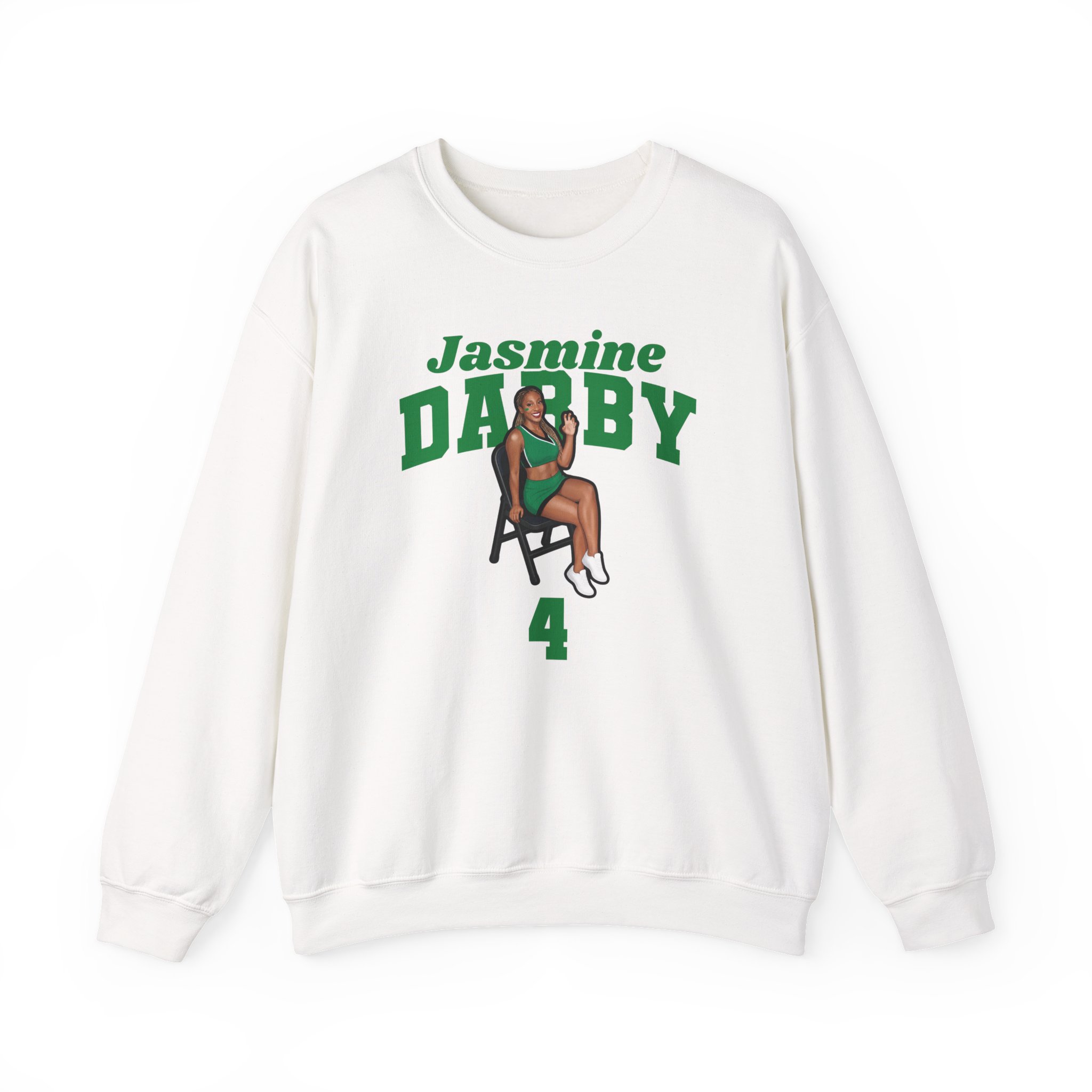 Crewneck Sweatshirt — character_signature_arch in White