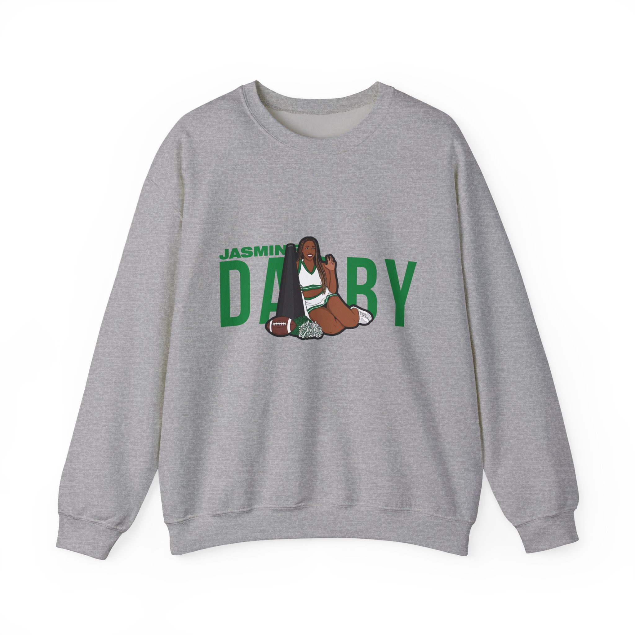 Crewneck Sweatshirt — character_player_name in Grey