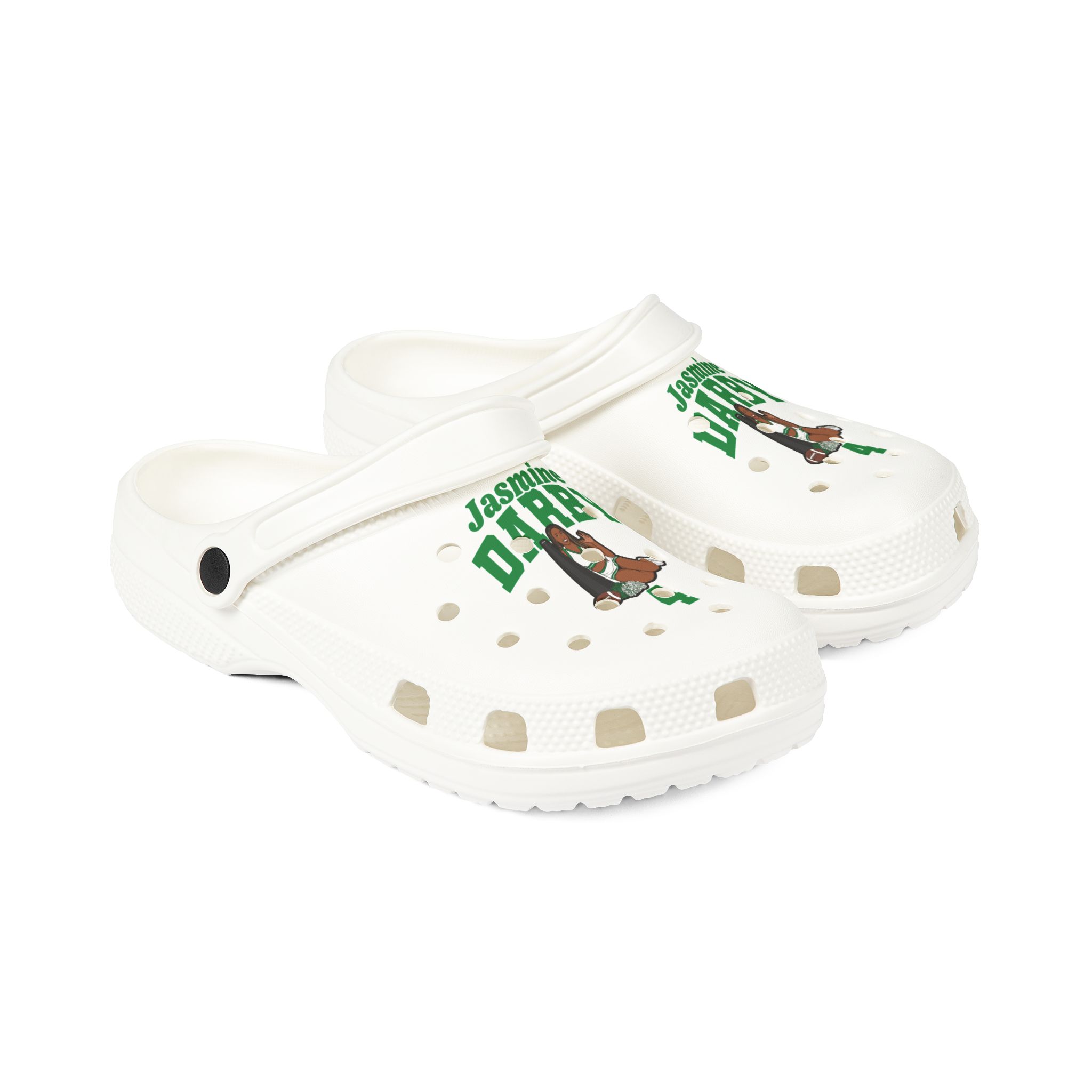 Rubber Clogs — character_signature_arch in White