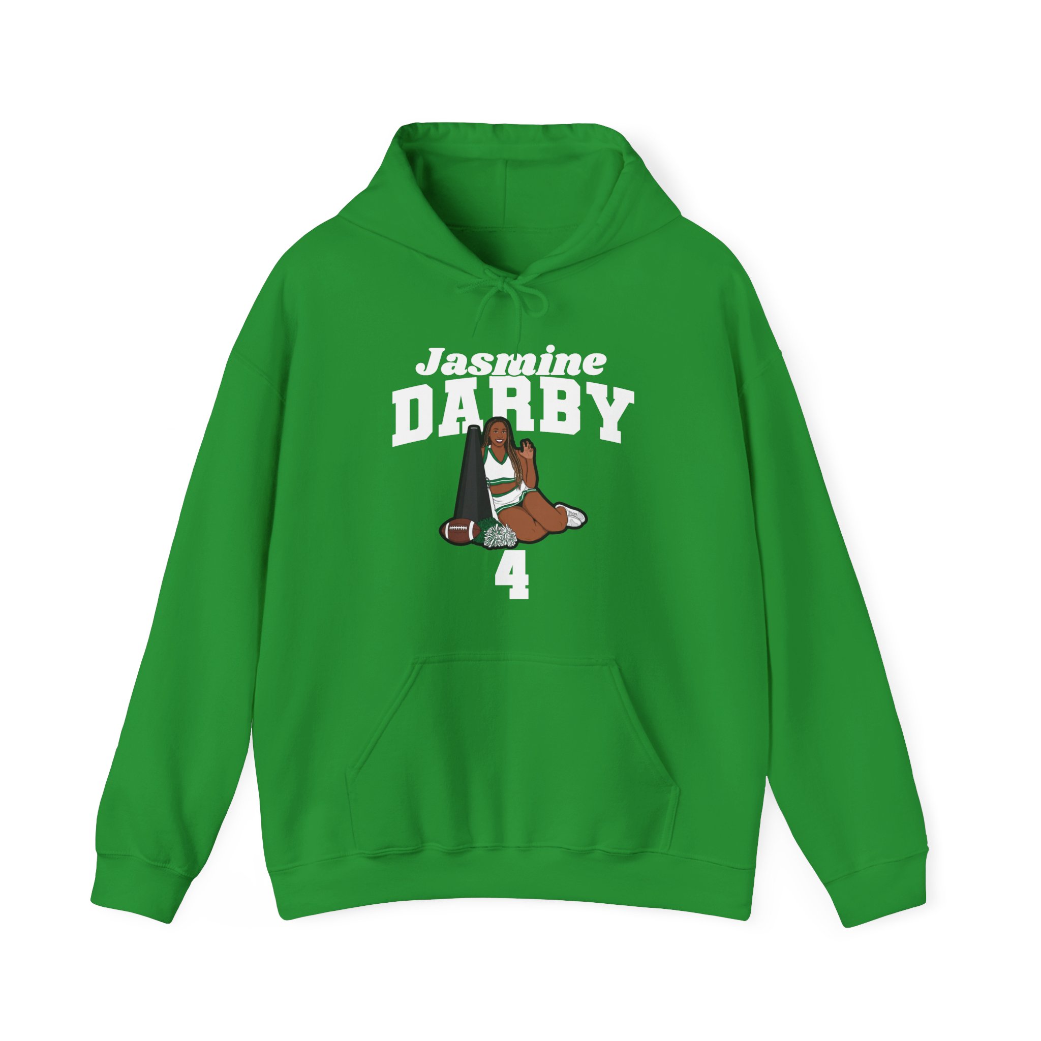 Hoodie — character_signature_arch in Green