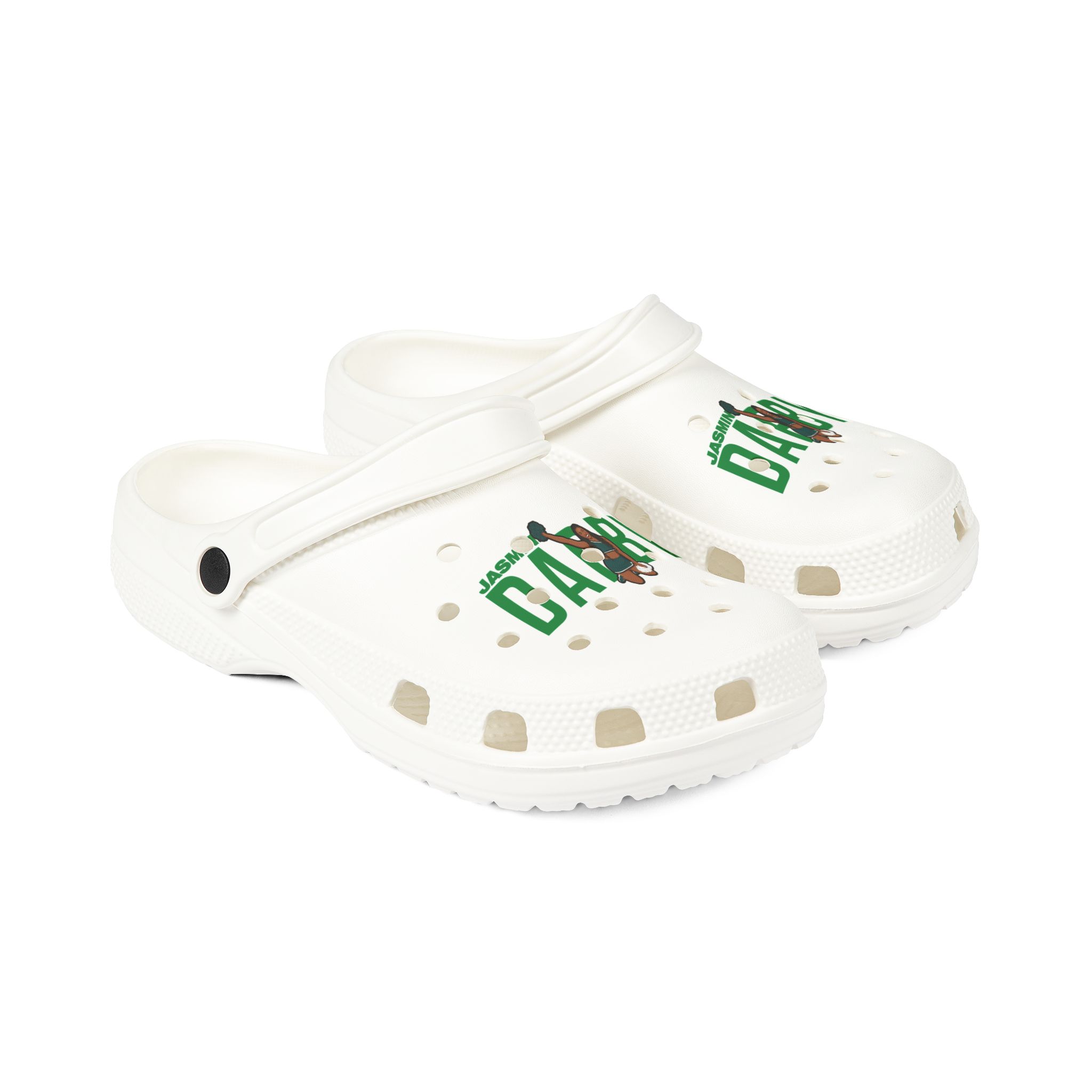 Rubber Clogs — character_player_name in White