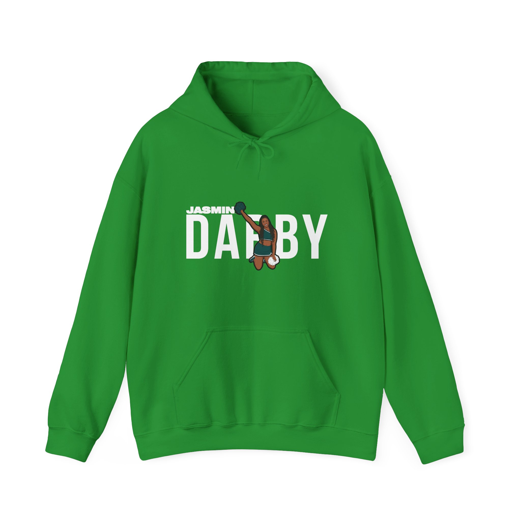 Hoodie — character_player_name in Green