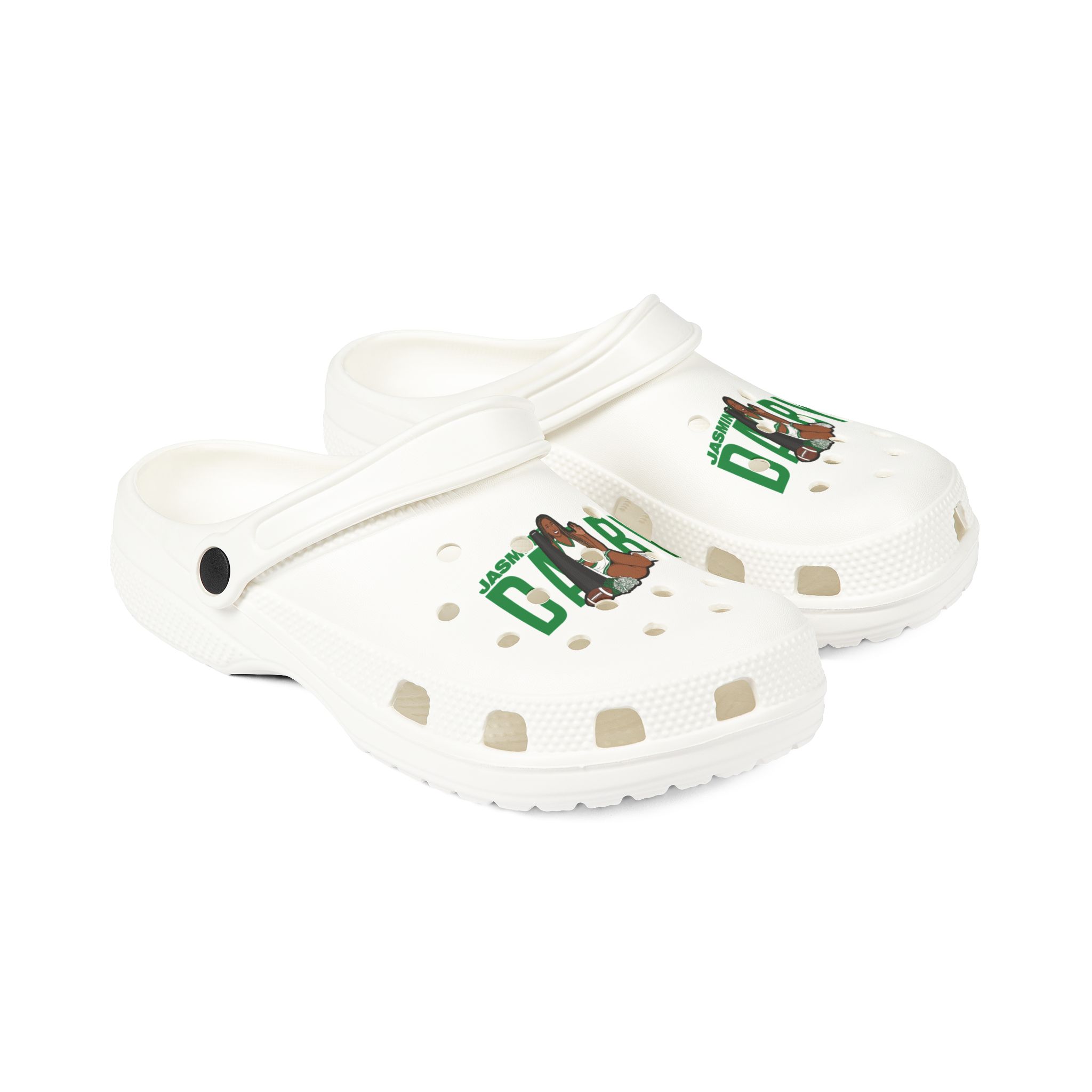 Rubber Clogs — character_player_name in White