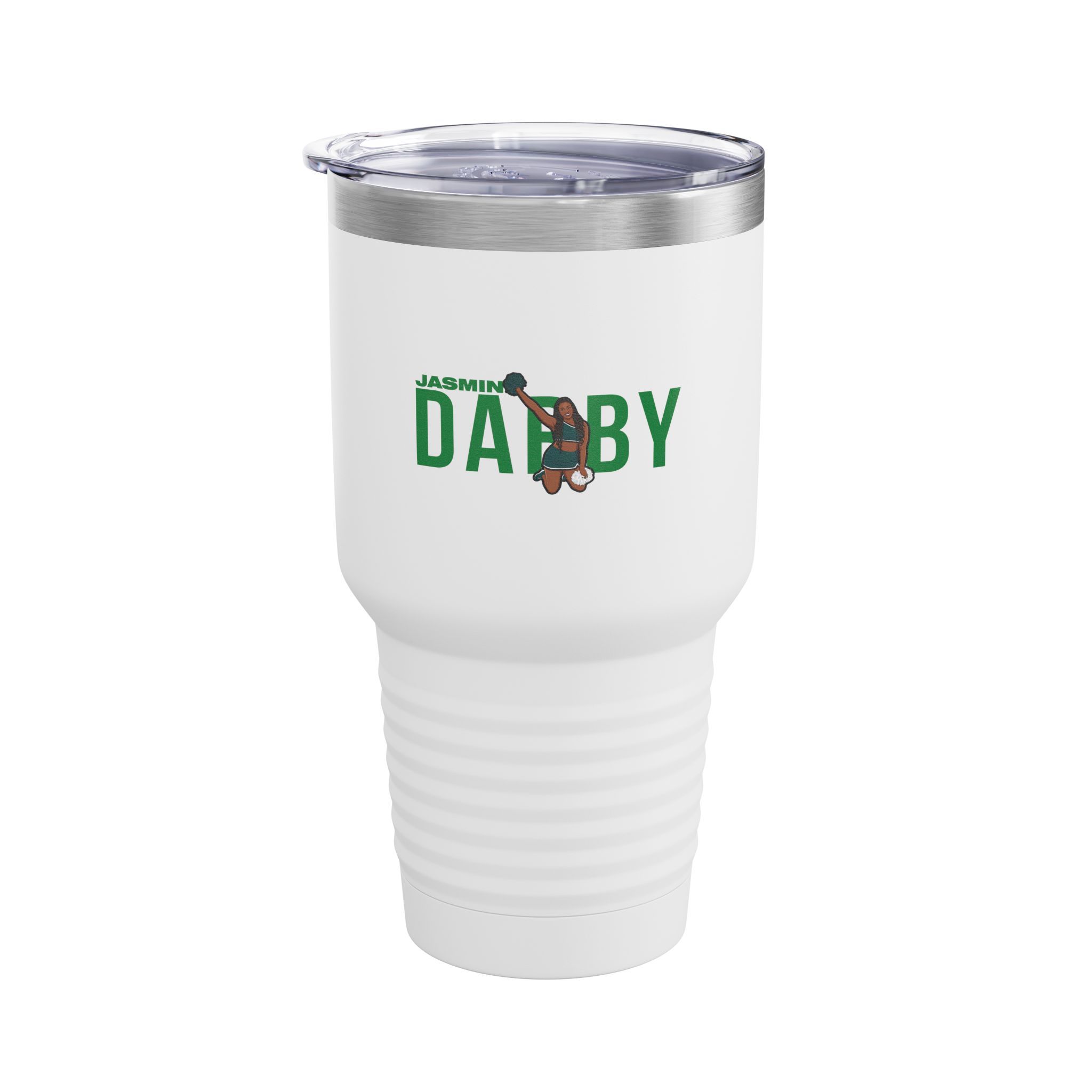 30oz Tumbler — character_player_name in White