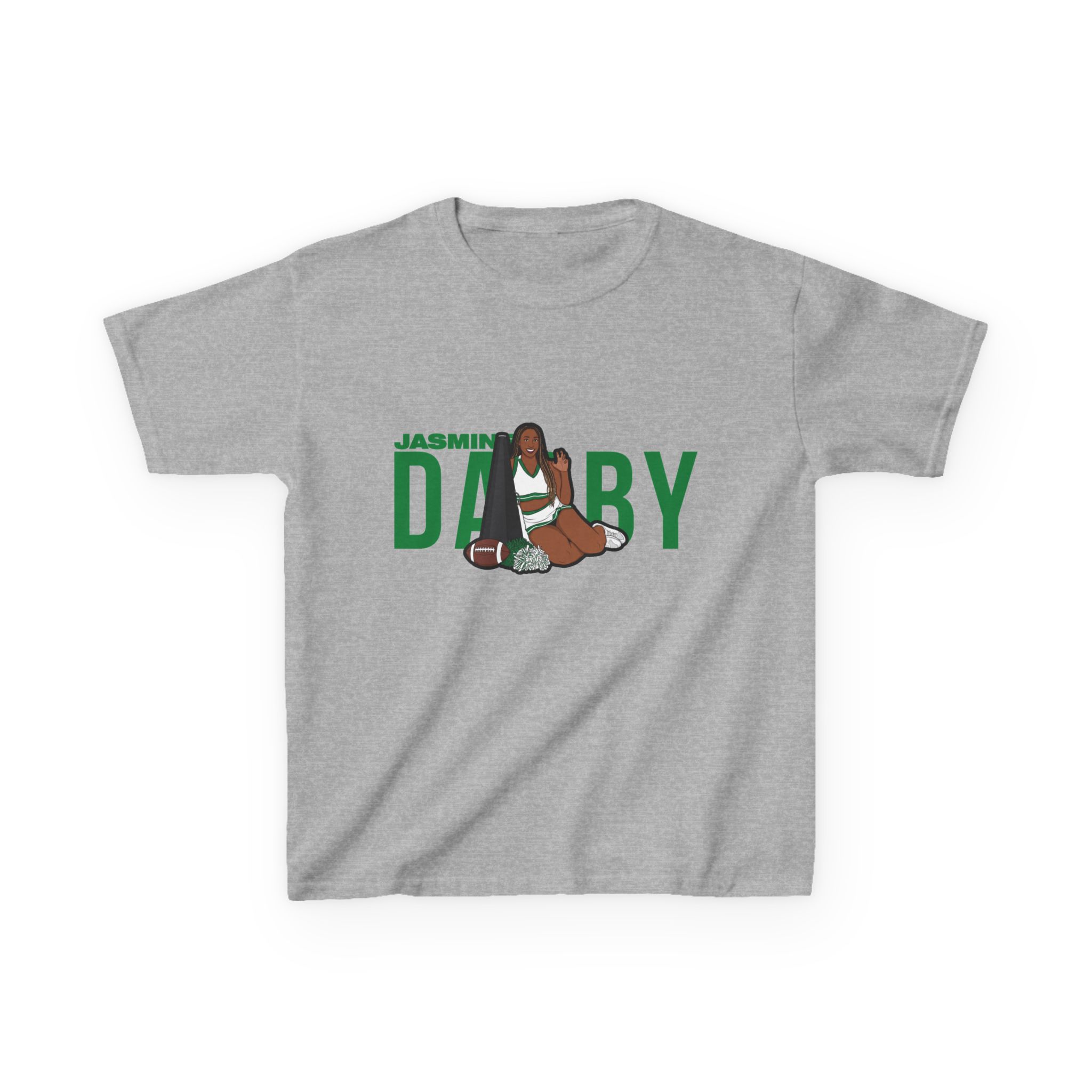 Youth Tee — character_player_name in Grey