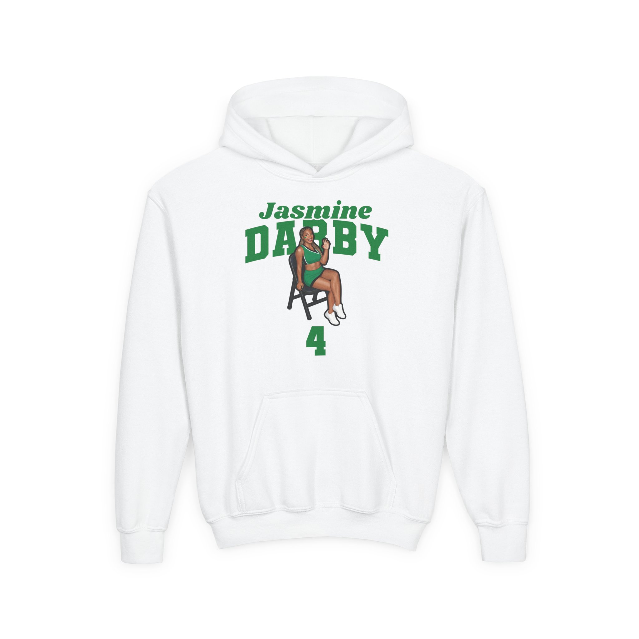 Youth Hoodie — character_signature_arch in White